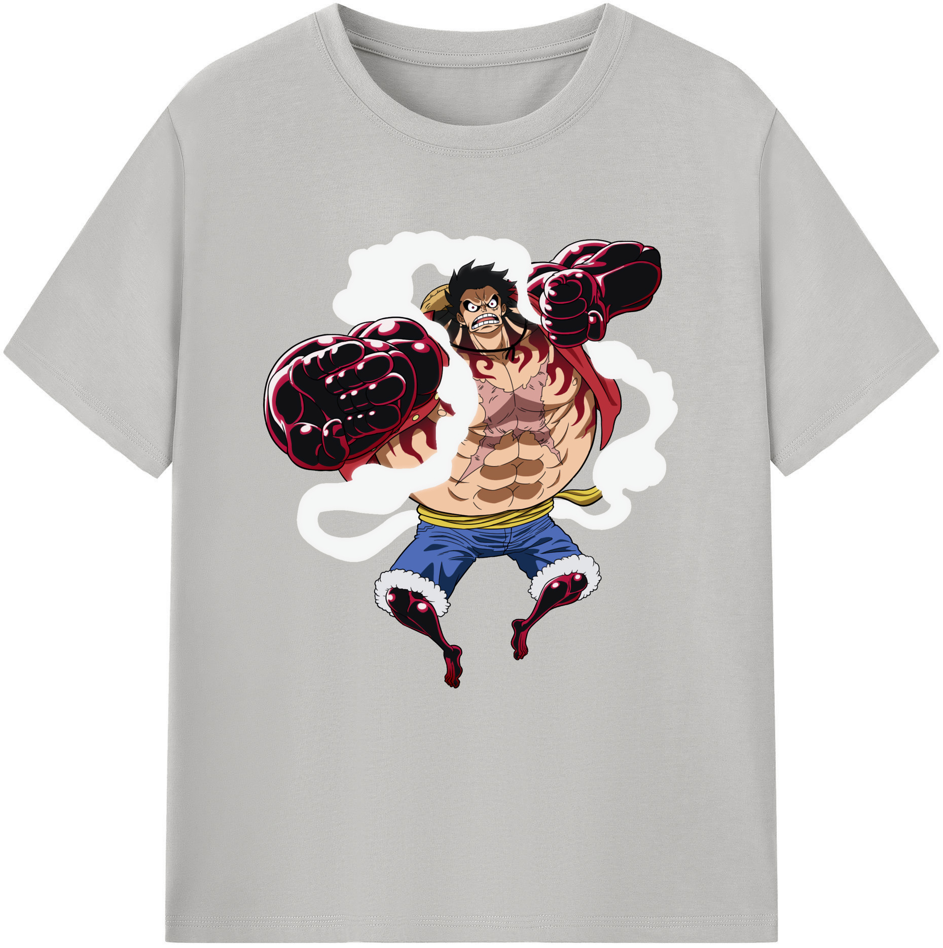 ワンピース モンキー・D・ルフィ ONE PIECE Monkey D. Luffy レディースカジュアルプリントTシャツ（綿100％）