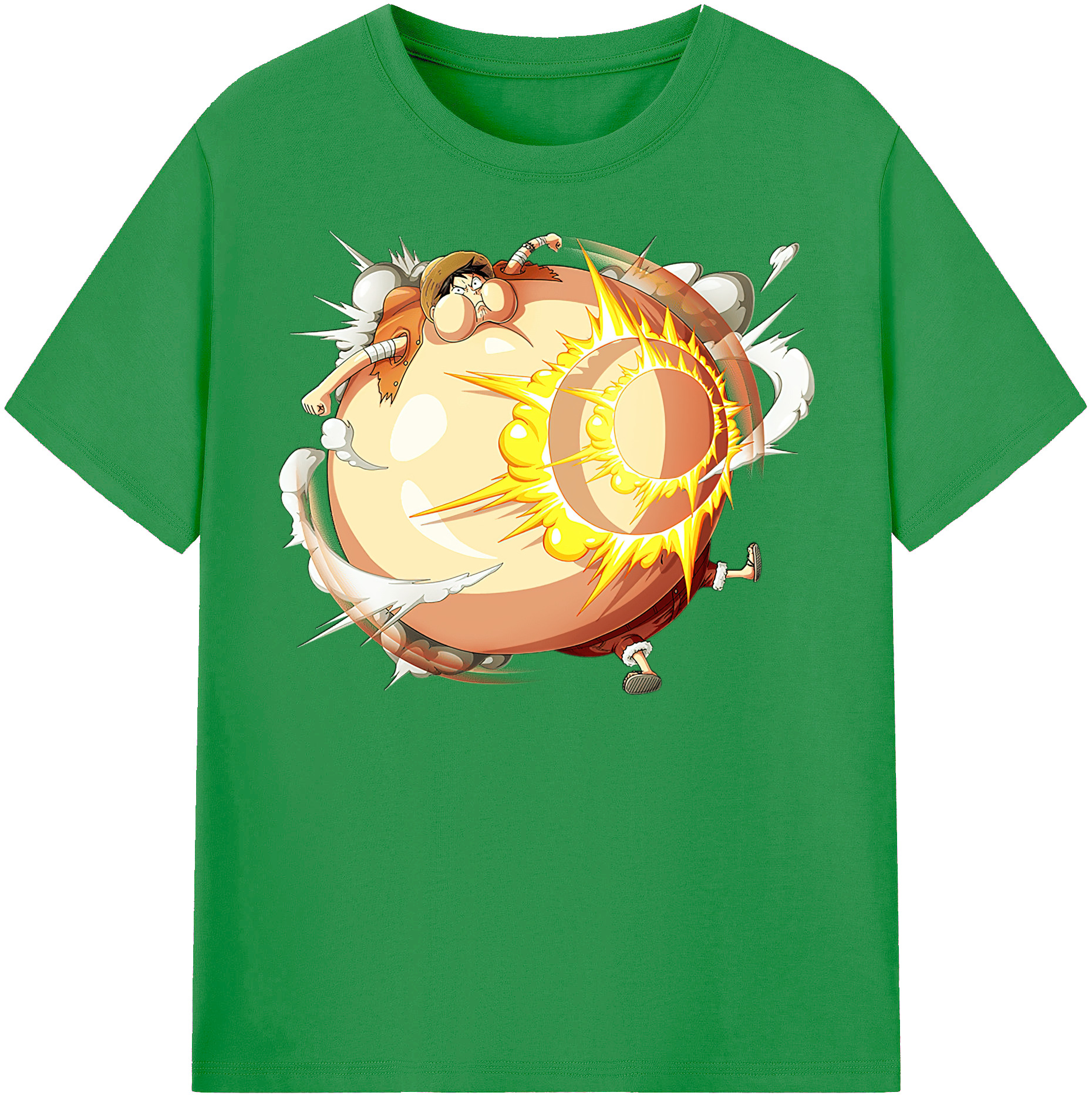 ワンピース モンキー・D・ルフィ ONE PIECE Monkey D. Luffy レディースカジュアルプリントTシャツ（綿100％）