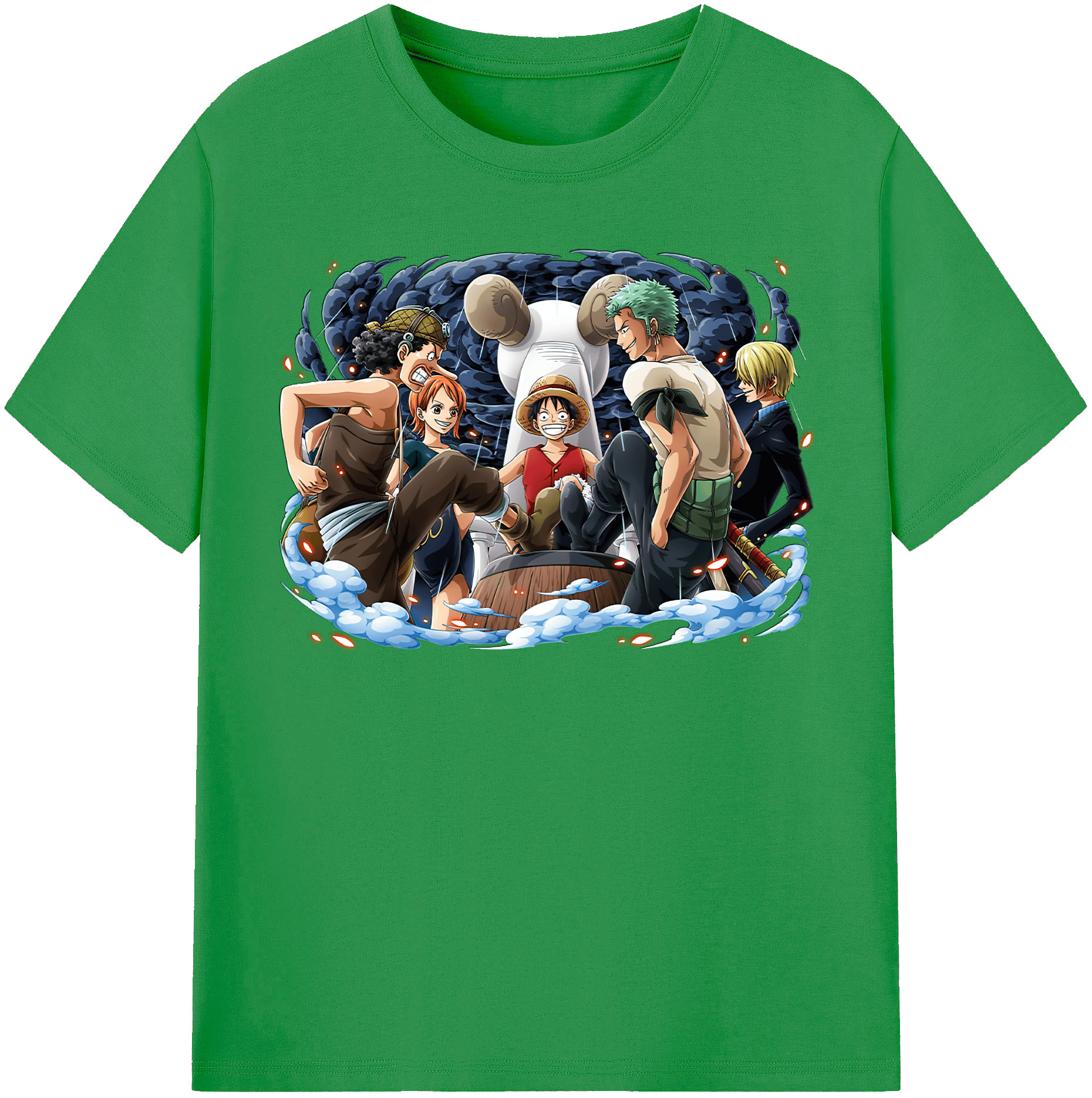 ワンピース モンキー・D・ルフィ ONE PIECE Monkey D. Luffy レディースカジュアルプリントTシャツ（綿100％）