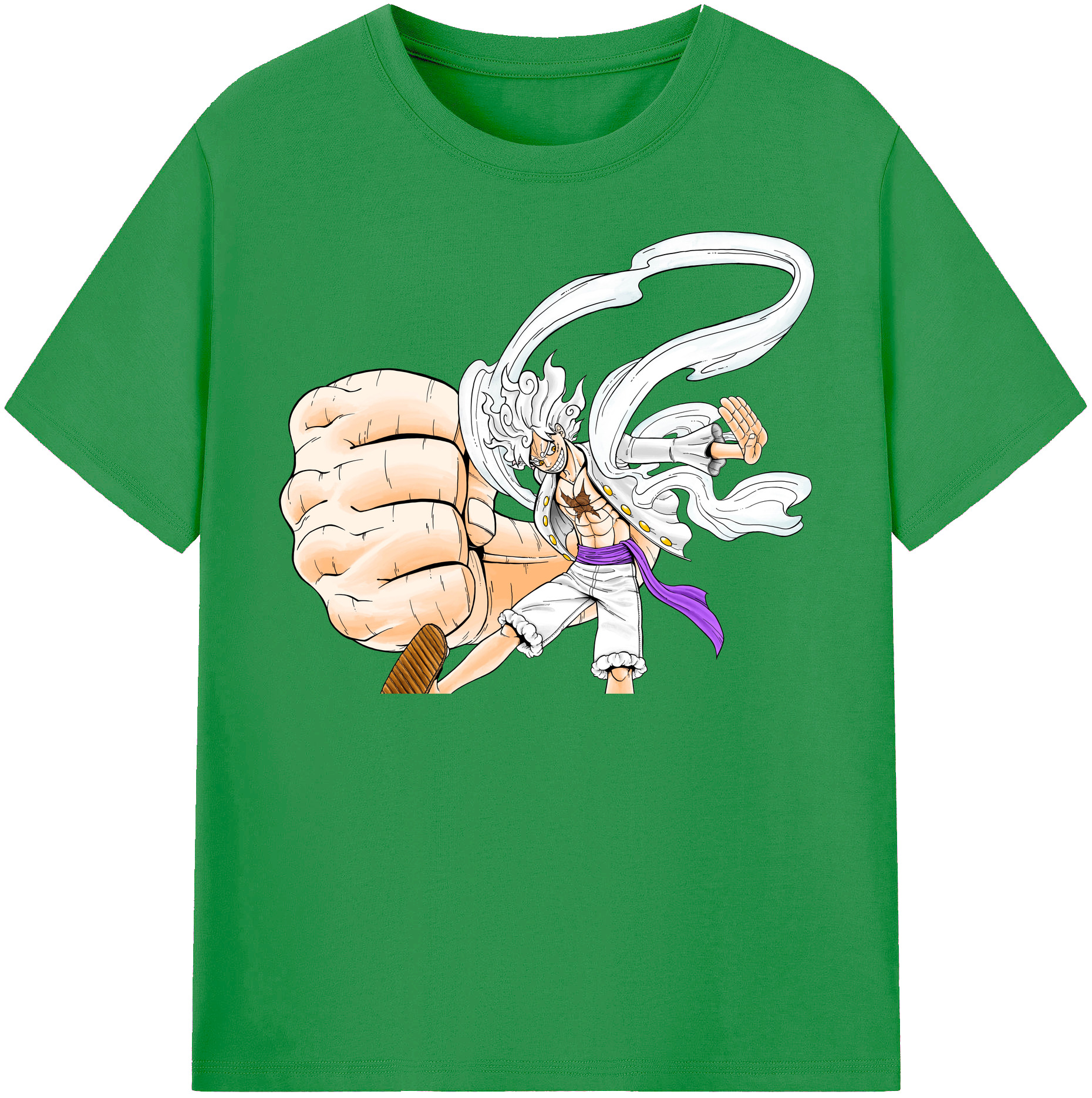 ワンピース モンキー・D・ルフィ ONE PIECE Monkey D. Luffy レディースカジュアルプリントTシャツ（綿100％）