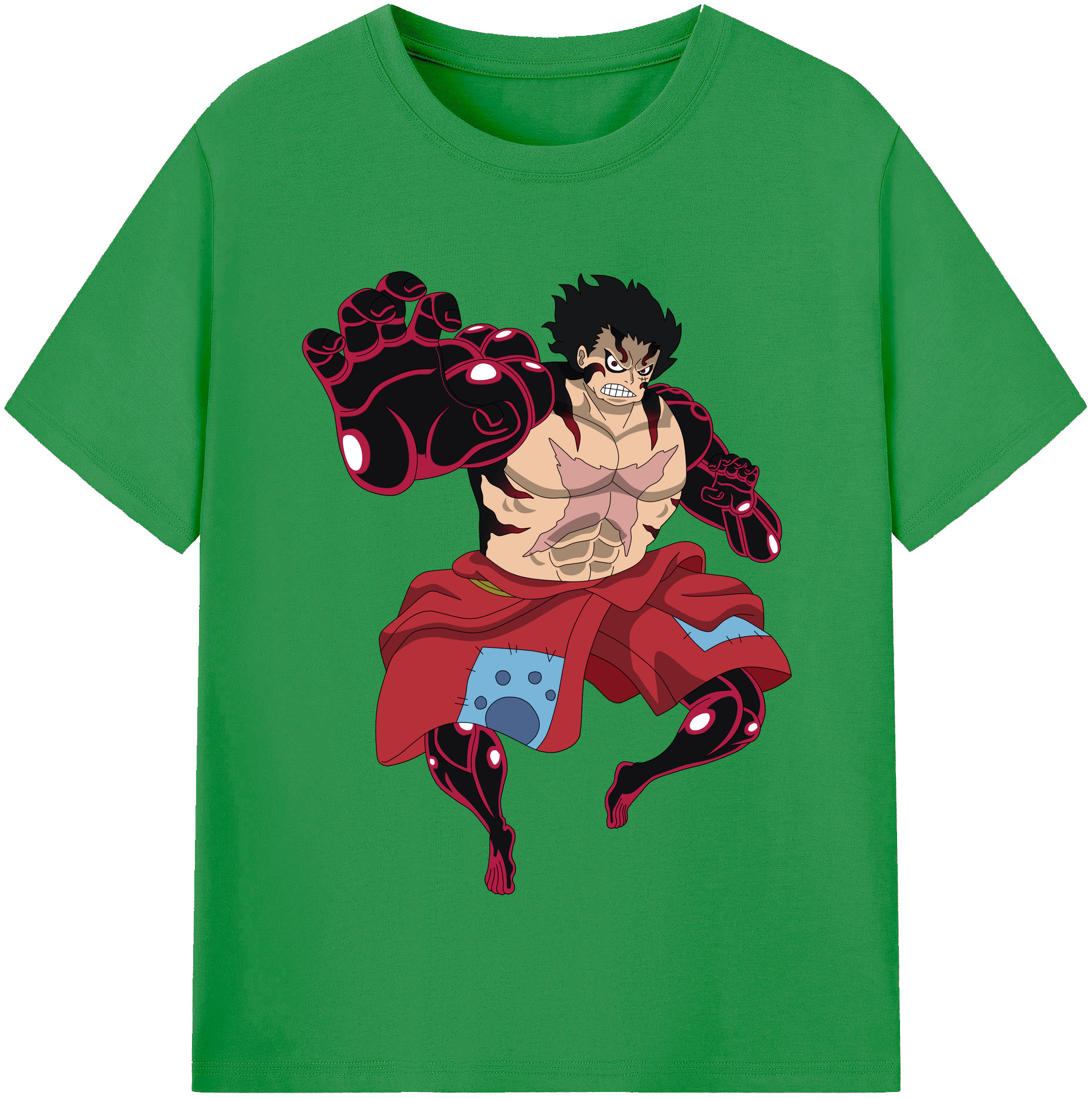 ワンピース モンキー・D・ルフィ ONE PIECE Monkey D. Luffy レディースカジュアルプリントTシャツ（綿100％）