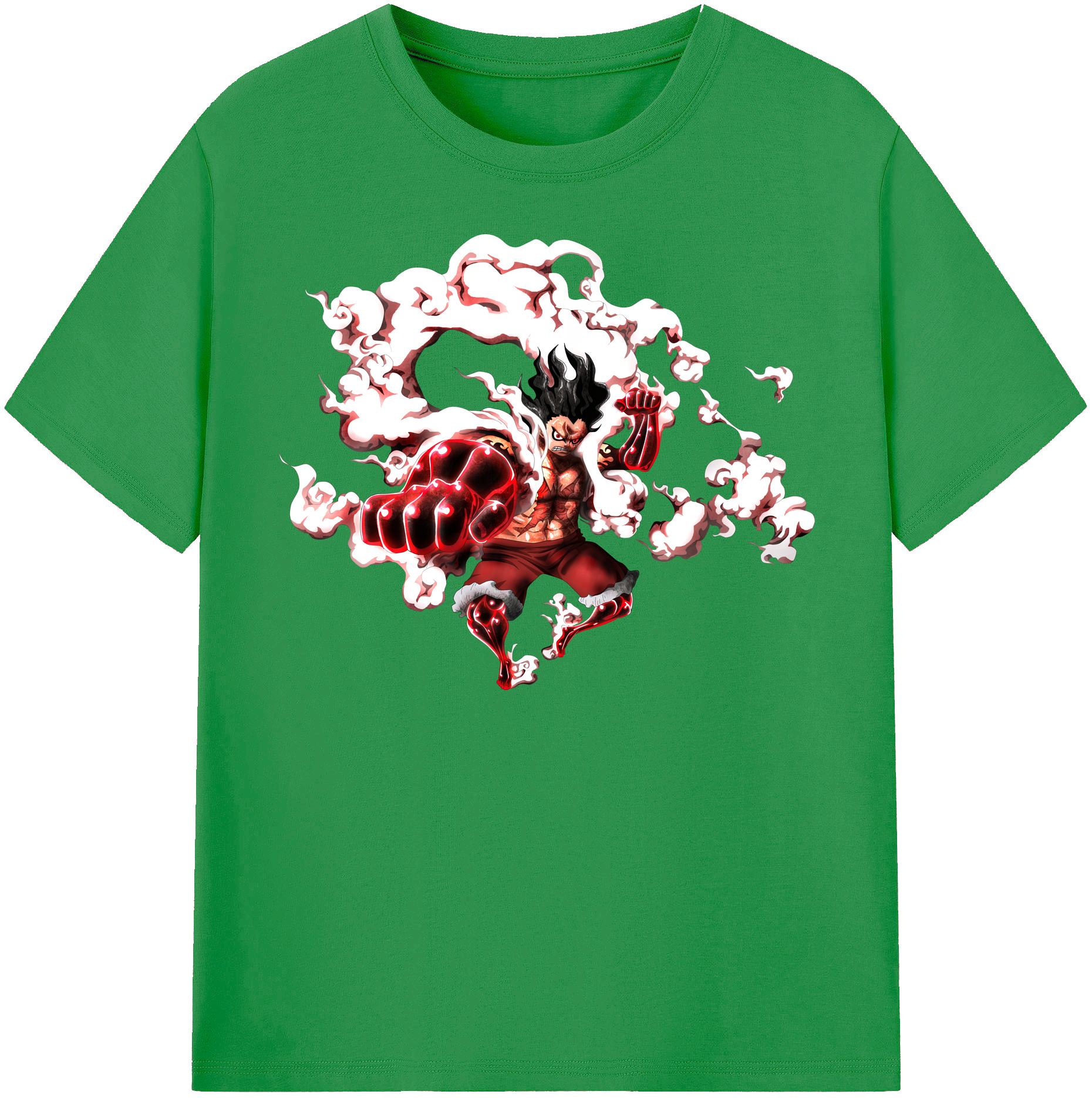 ワンピース モンキー・D・ルフィ ONE PIECE Monkey D. Luffy レディースカジュアルプリントTシャツ（綿100％）