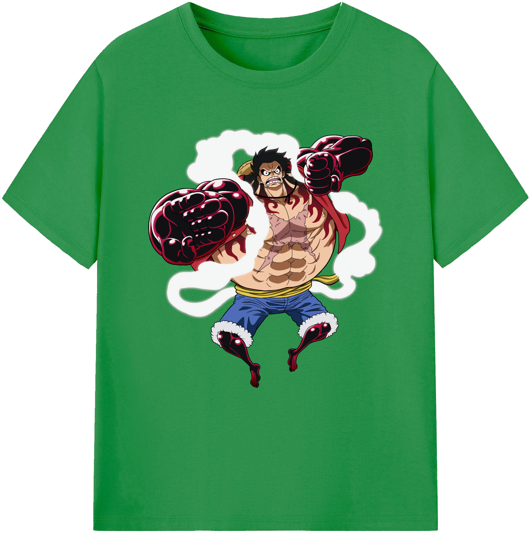 ワンピース モンキー・D・ルフィ ONE PIECE Monkey D. Luffy レディースカジュアルプリントTシャツ（綿100％）