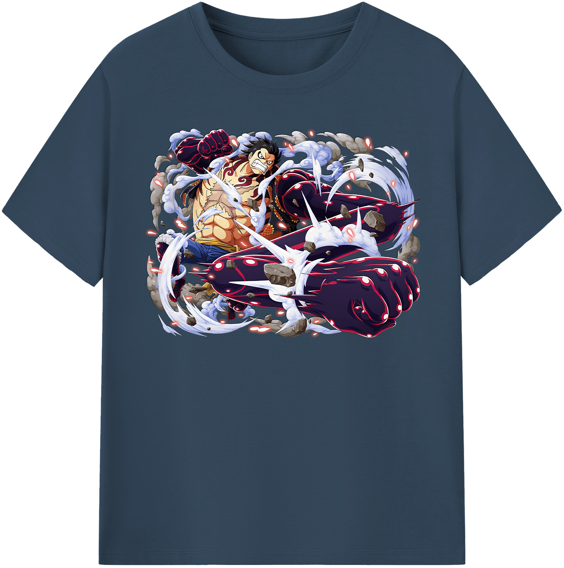 ワンピース モンキー・D・ルフィ ONE PIECE Monkey D. Luffy レディースカジュアルプリントTシャツ（綿100％）