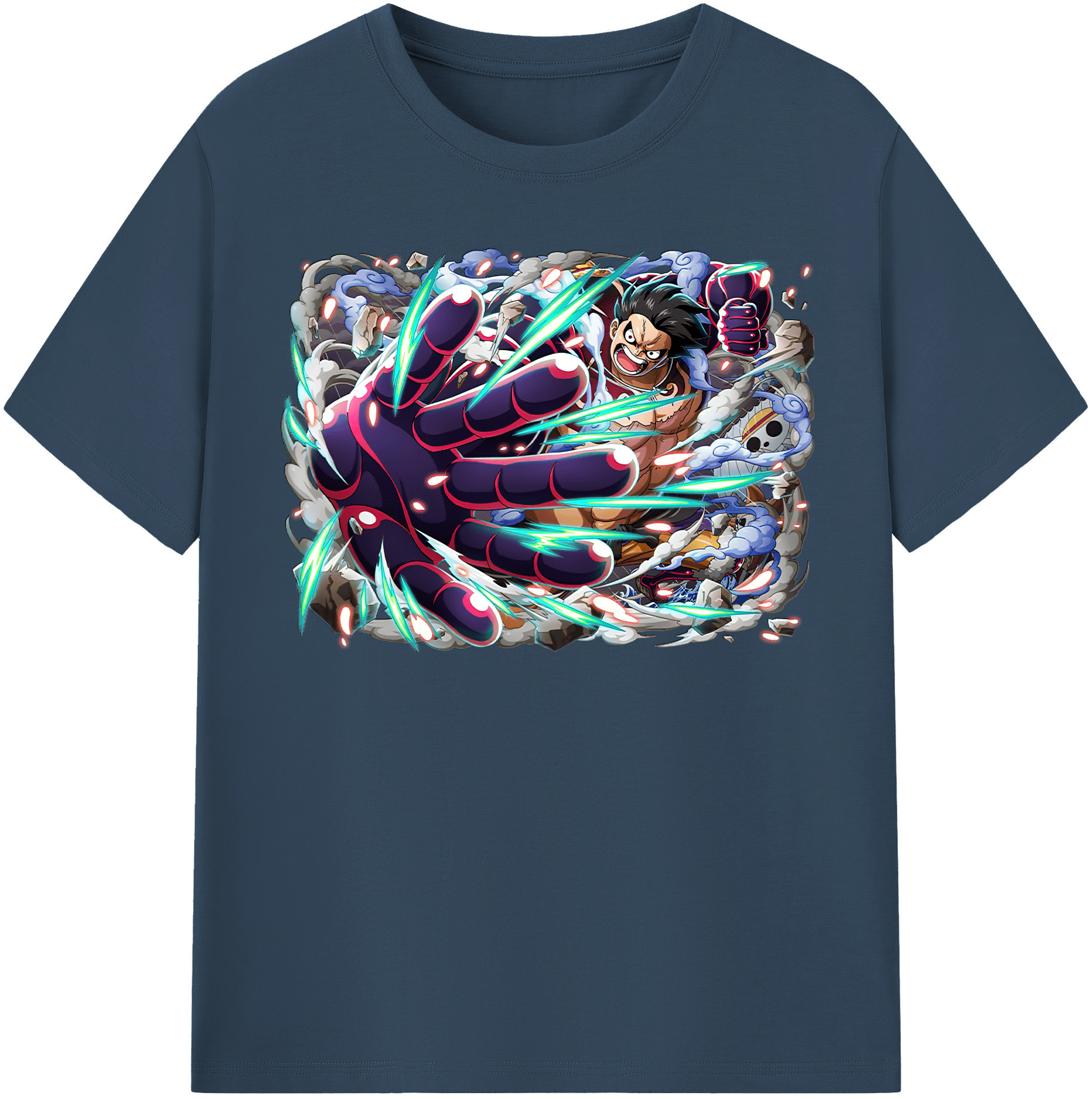 ワンピース モンキー・D・ルフィ ONE PIECE Monkey D. Luffy レディースカジュアルプリントTシャツ（綿100％）