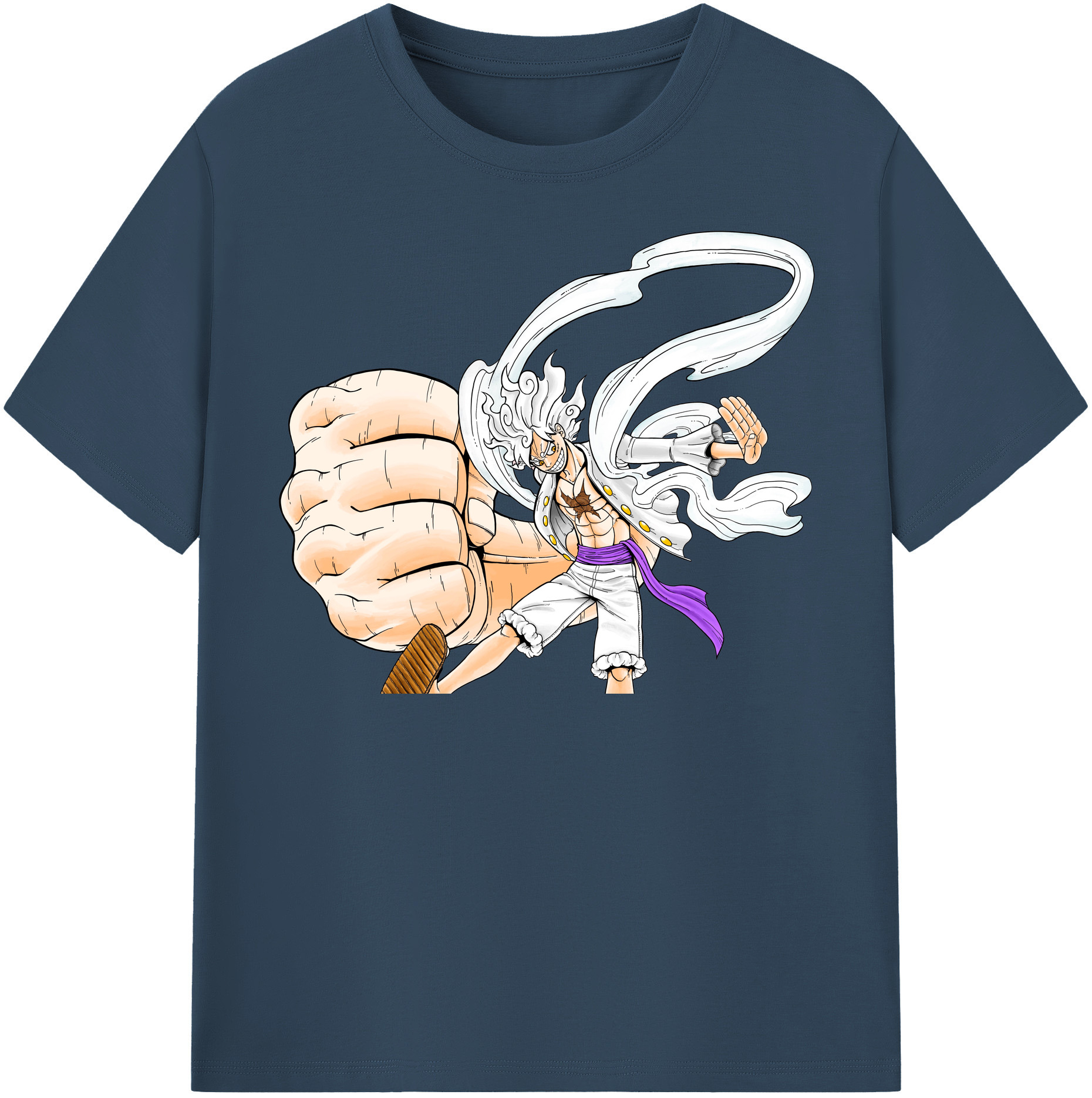 ワンピース モンキー・D・ルフィ ONE PIECE Monkey D. Luffy レディースカジュアルプリントTシャツ（綿100％）