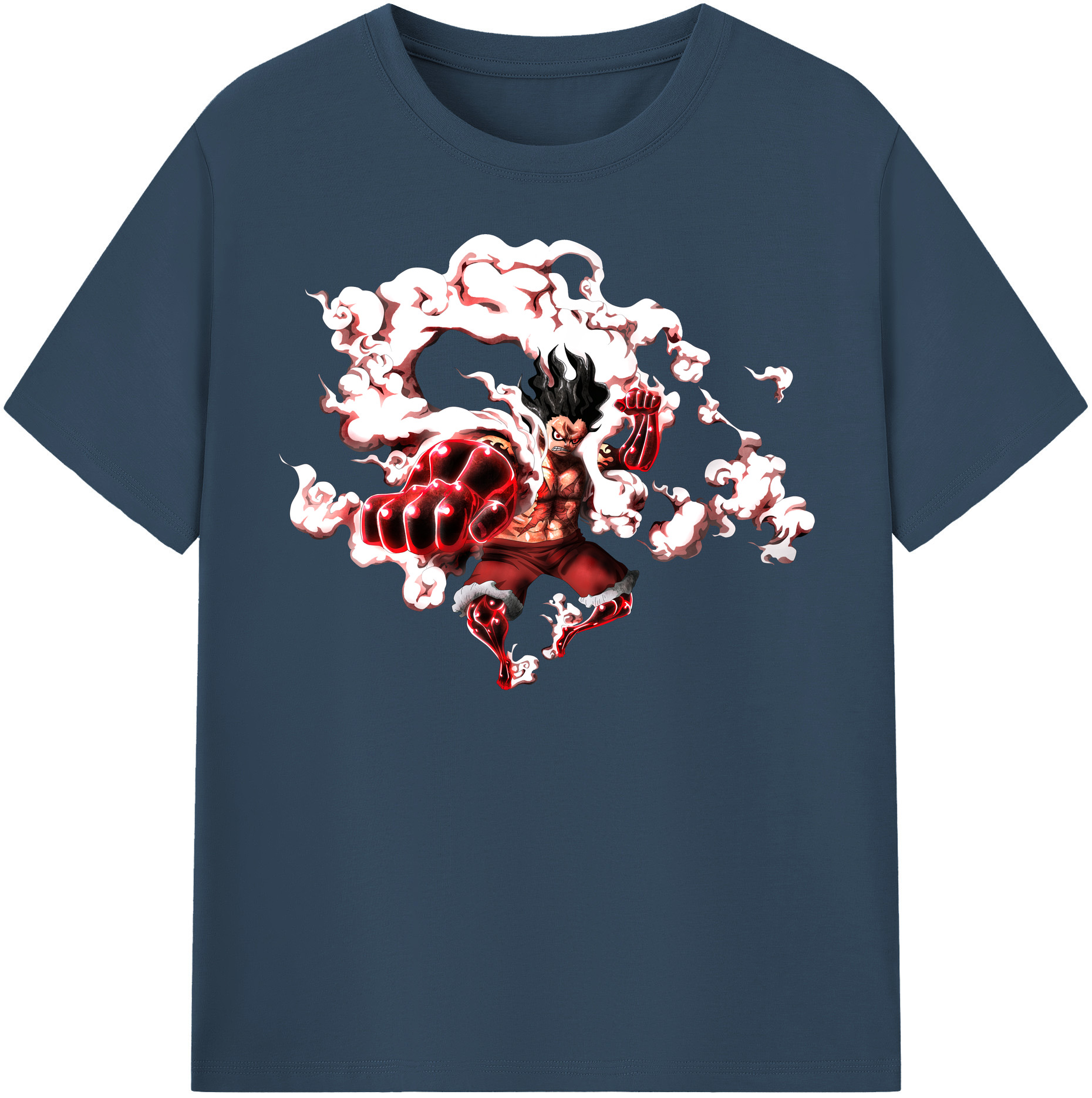 ワンピース モンキー・D・ルフィ ONE PIECE Monkey D. Luffy レディースカジュアルプリントTシャツ（綿100％）