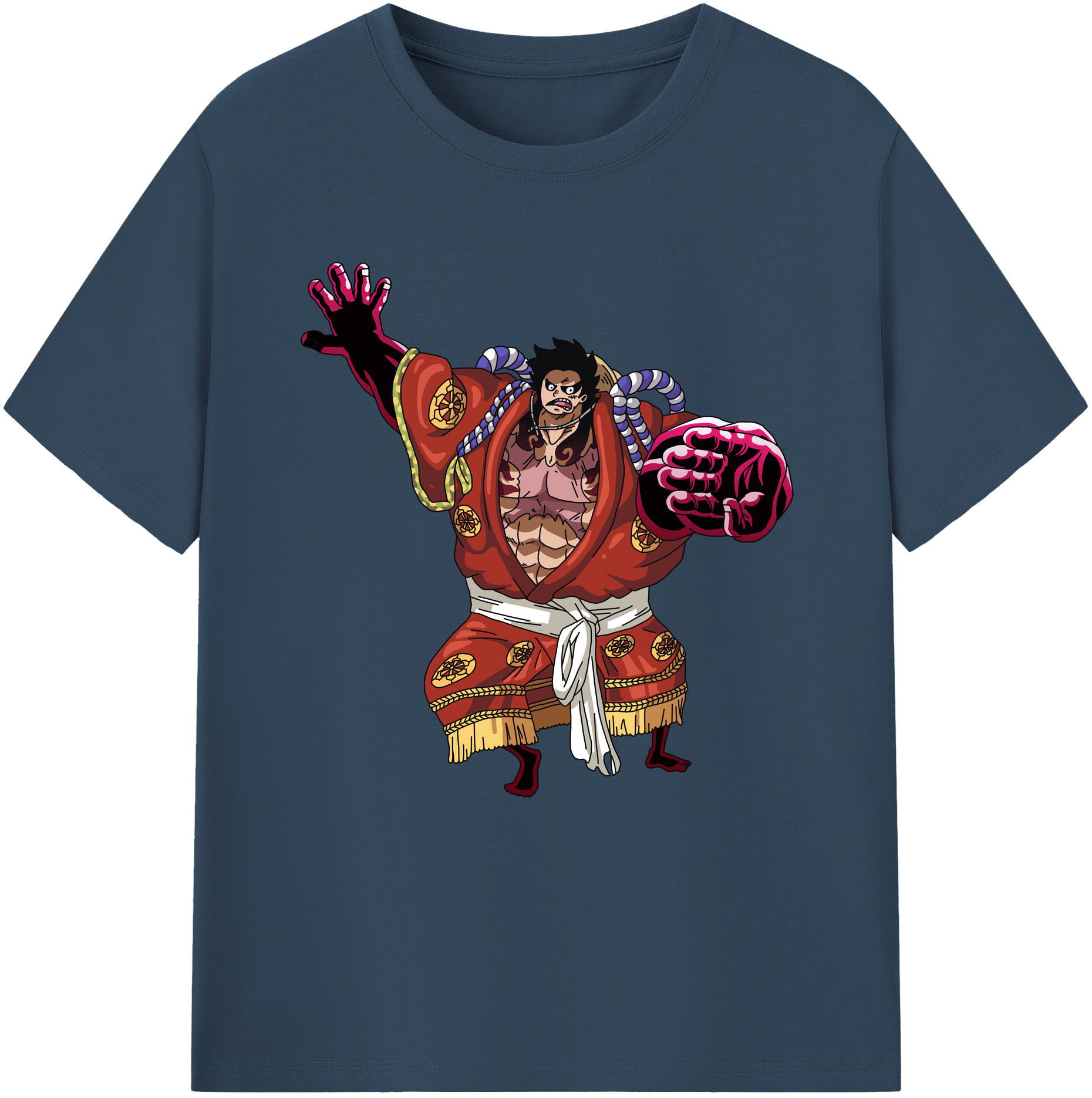 ワンピース モンキー・D・ルフィ ONE PIECE Monkey D. Luffy レディースカジュアルプリントTシャツ（綿100％）