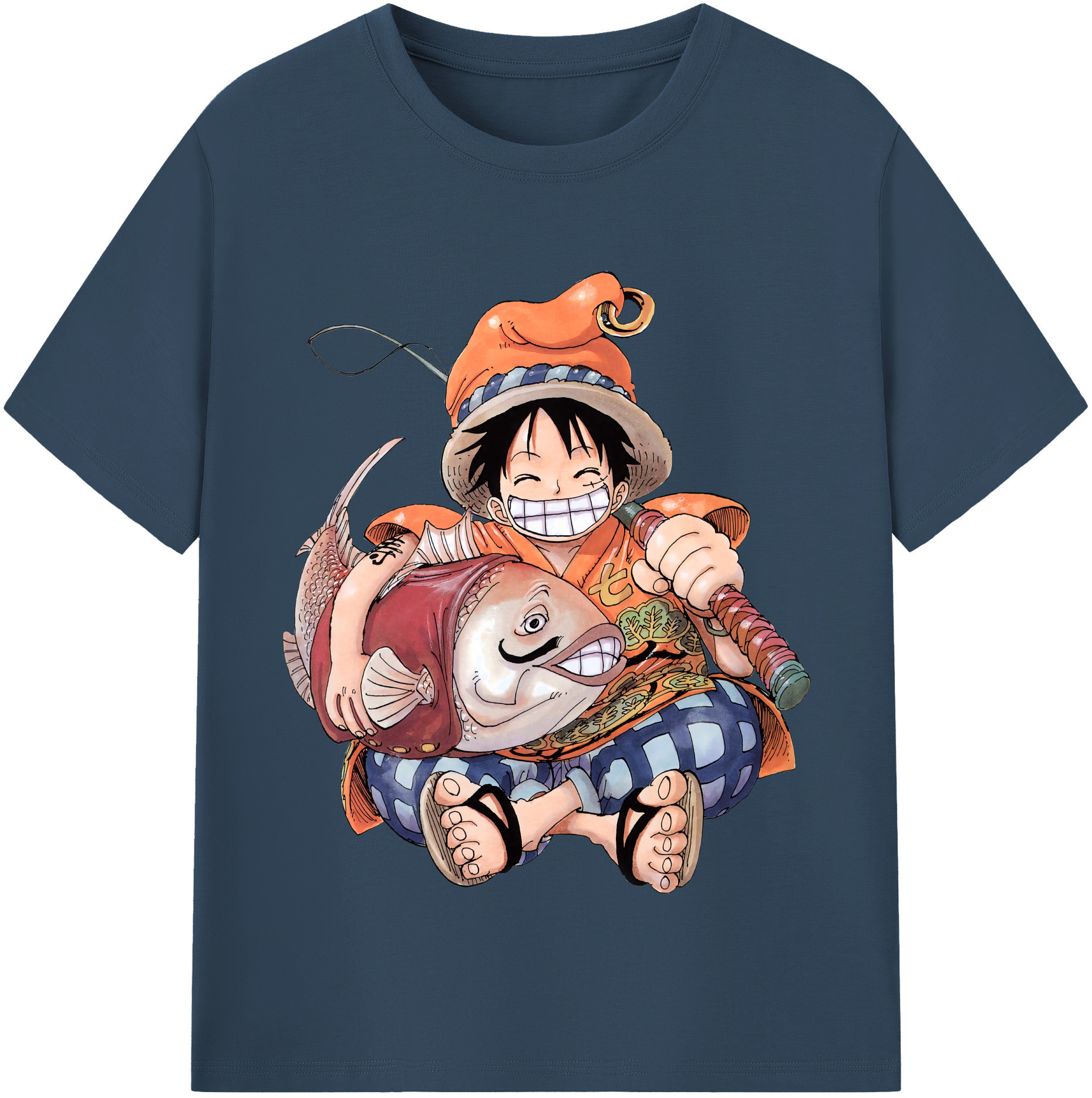 ワンピース モンキー・D・ルフィ ONE PIECE Monkey D. Luffy レディースカジュアルプリントTシャツ（綿100％）