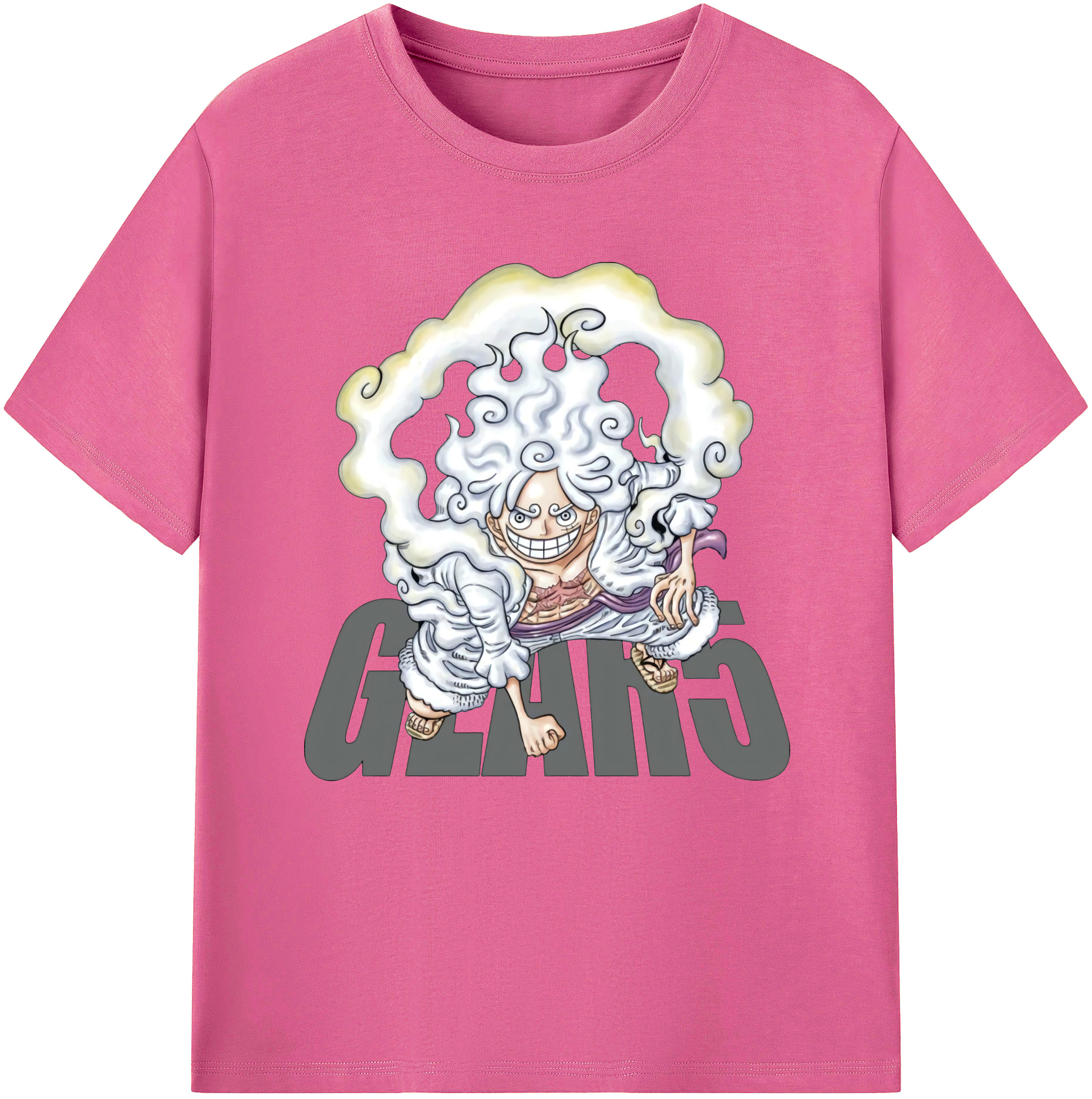 ワンピース モンキー・D・ルフィ ONE PIECE Monkey D. Luffy レディースカジュアルプリントTシャツ（綿100％）