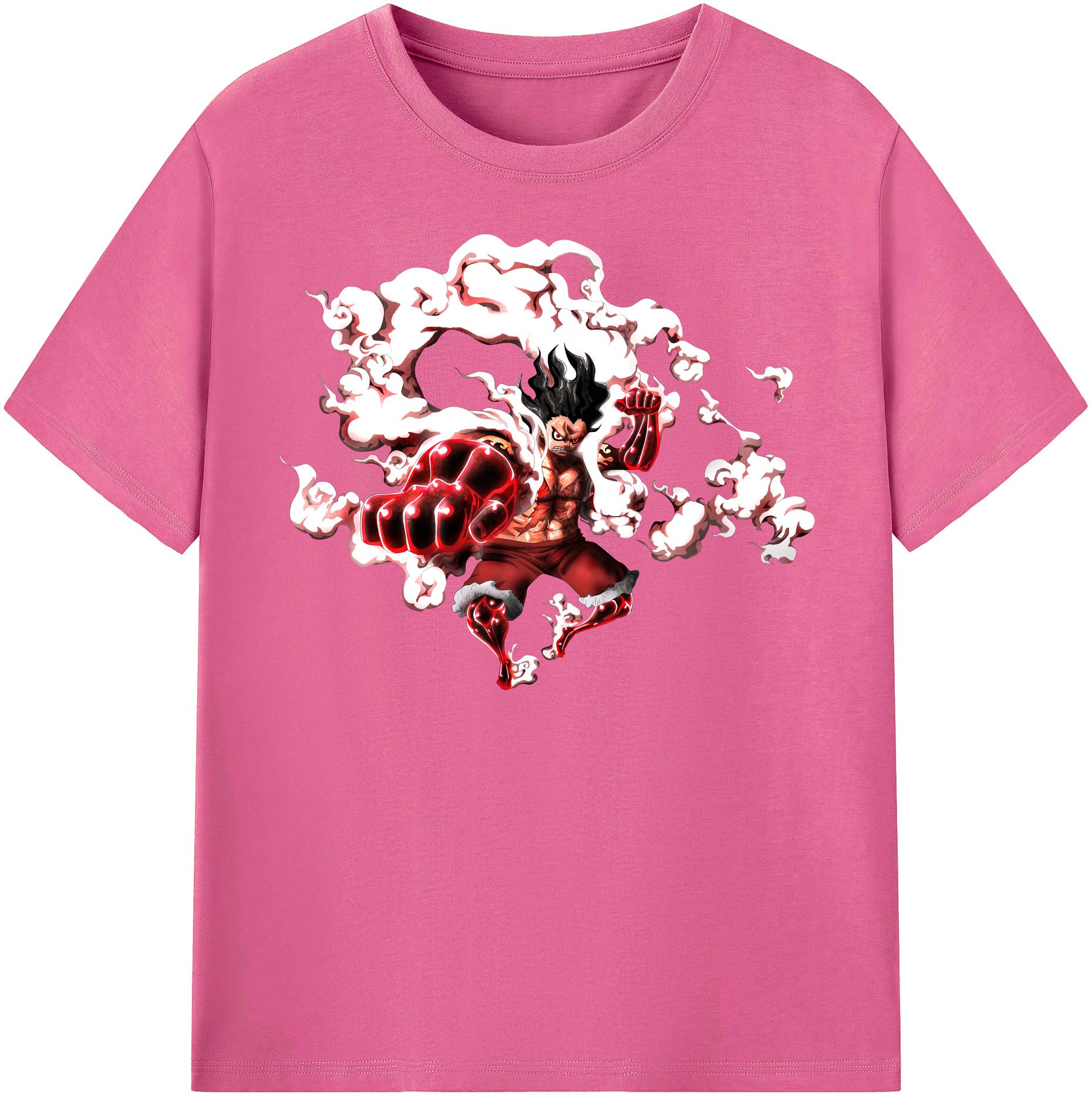 ワンピース モンキー・D・ルフィ ONE PIECE Monkey D. Luffy レディースカジュアルプリントTシャツ（綿100％）