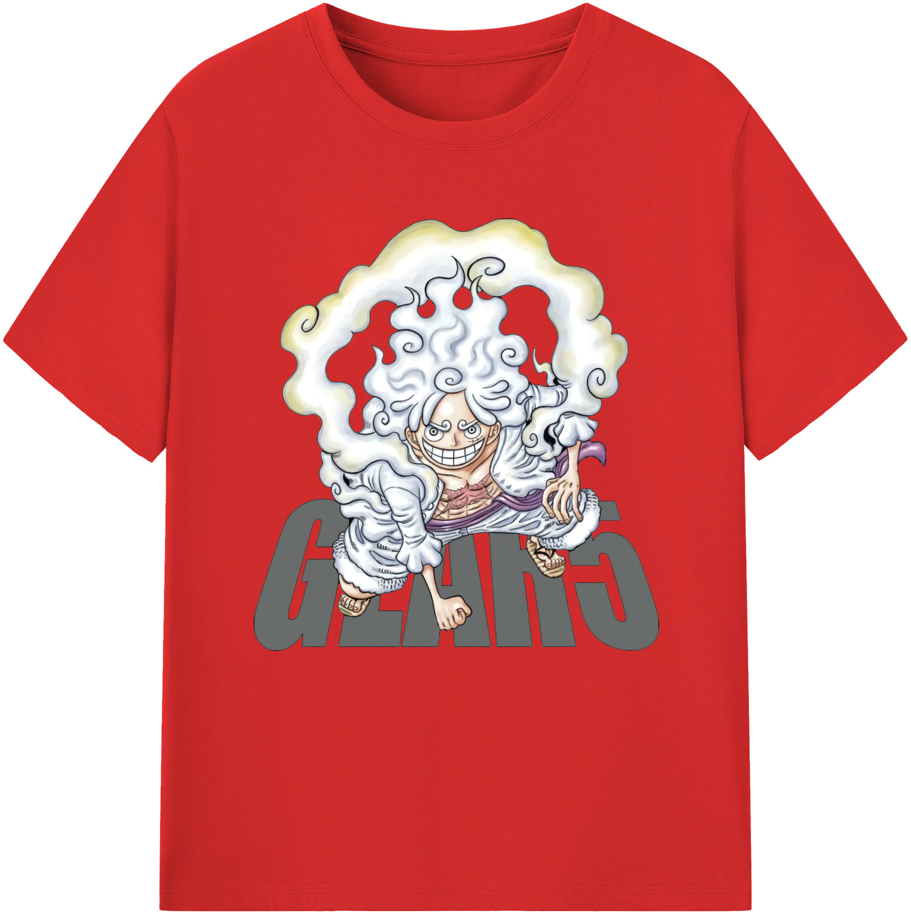 ワンピース モンキー・D・ルフィ ONE PIECE Monkey D. Luffy レディースカジュアルプリントTシャツ（綿100％）