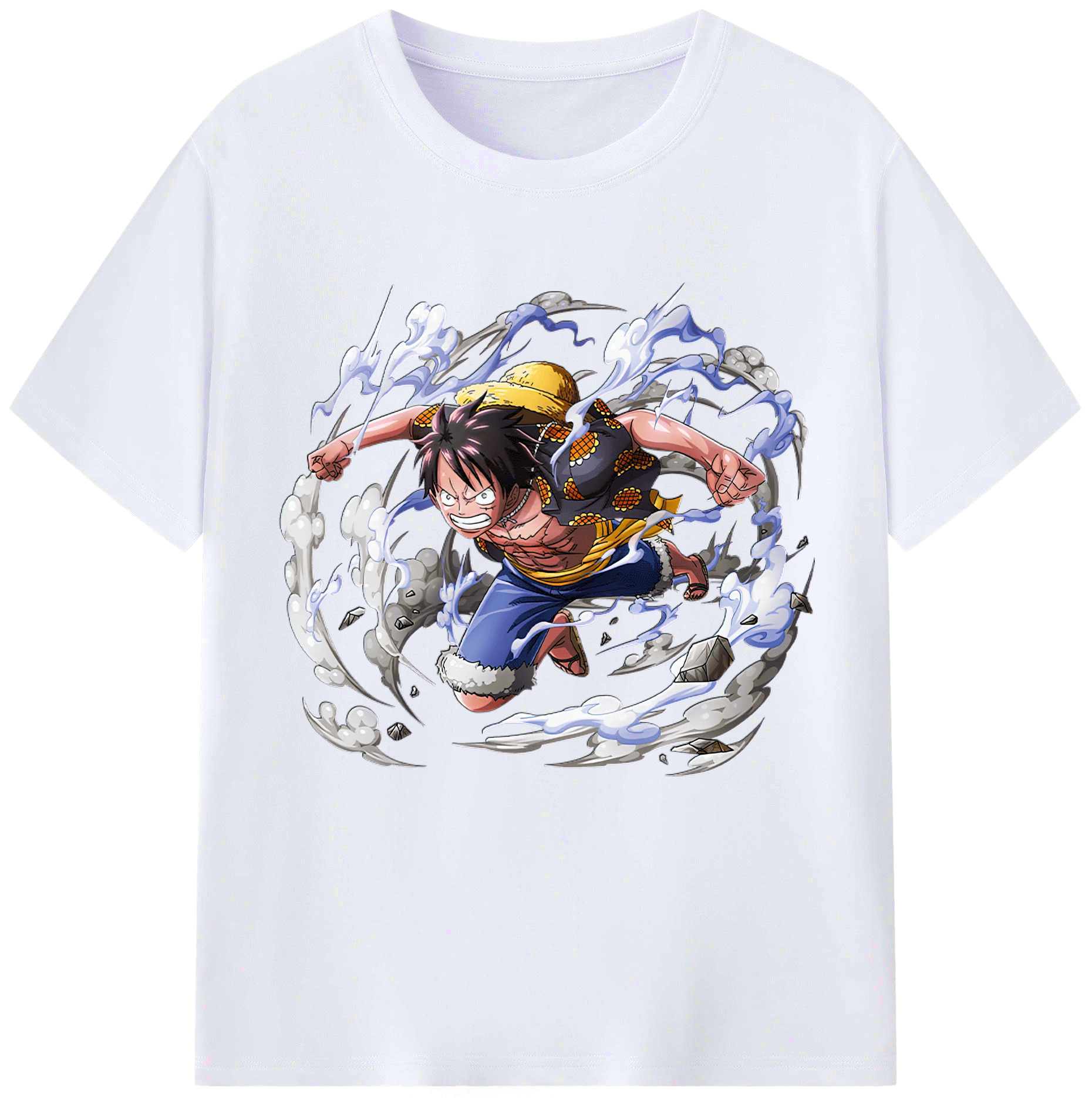 ワンピース モンキー・D・ルフィ ONE PIECE Monkey D. Luffy レディースカジュアルプリントTシャツ（綿100％）