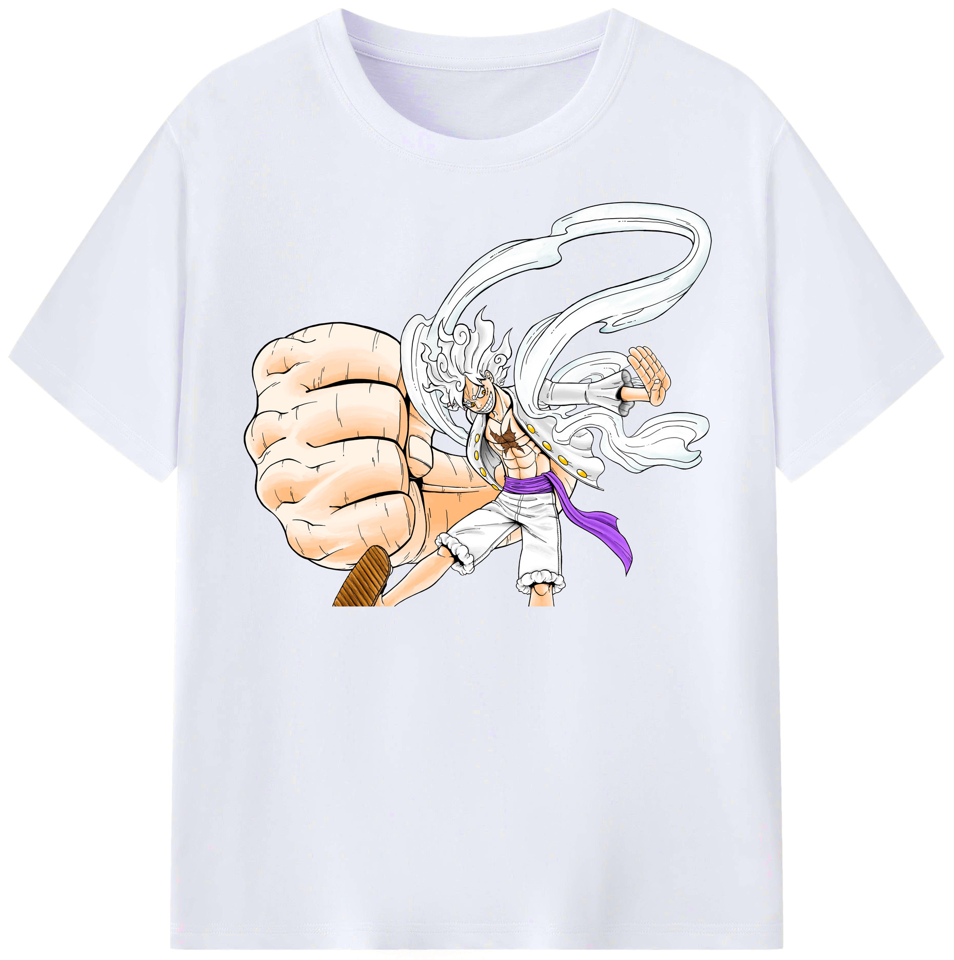 ワンピース モンキー・D・ルフィ ONE PIECE Monkey D. Luffy レディースカジュアルプリントTシャツ（綿100％）
