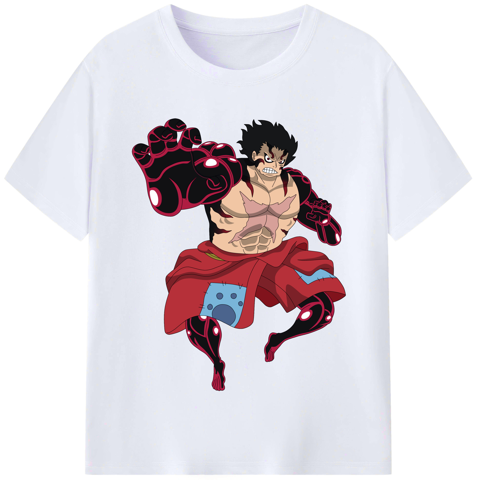 ワンピース モンキー・D・ルフィ ONE PIECE Monkey D. Luffy レディースカジュアルプリントTシャツ（綿100％）