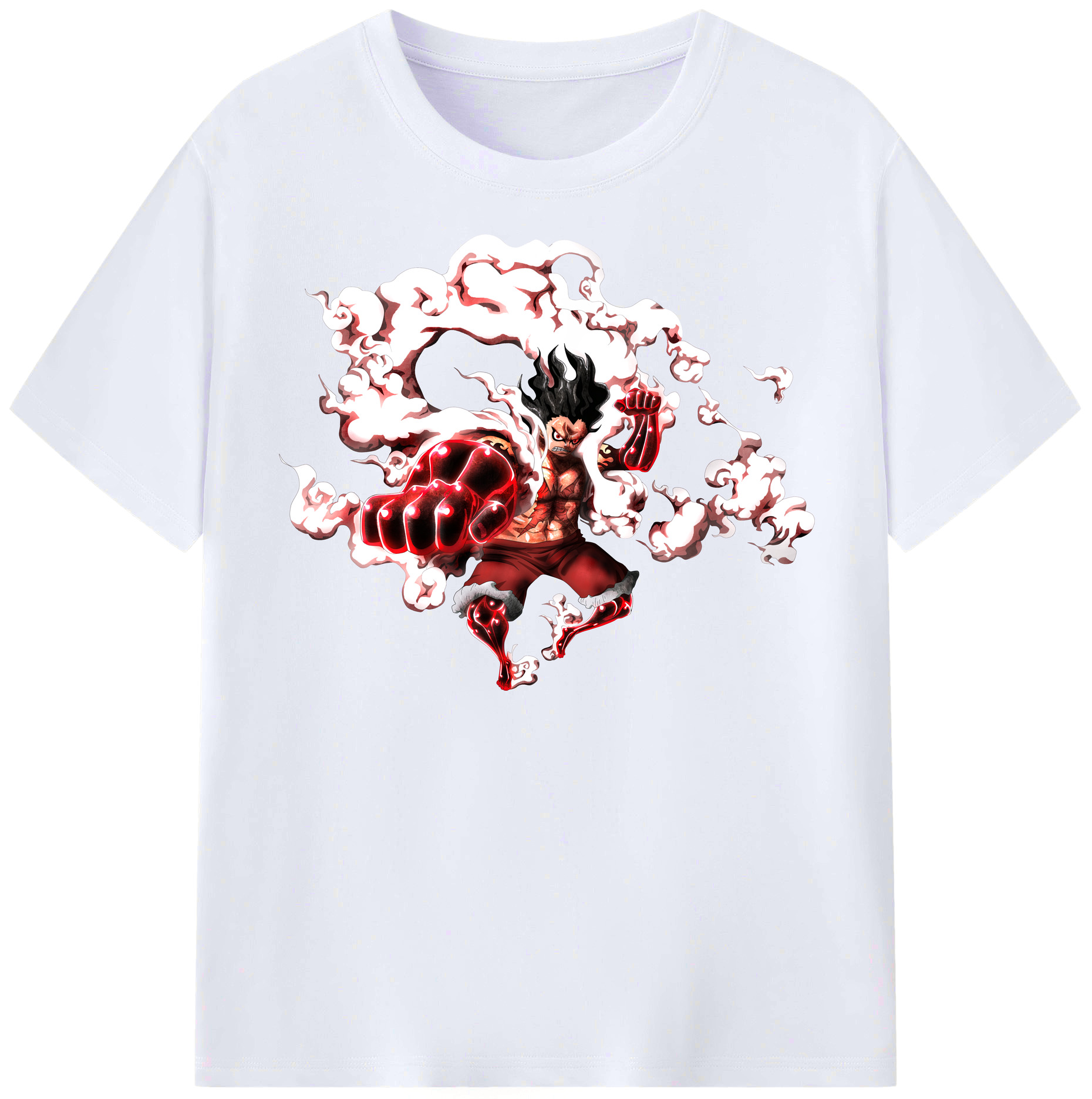 ワンピース モンキー・D・ルフィ ONE PIECE Monkey D. Luffy レディースカジュアルプリントTシャツ（綿100％）