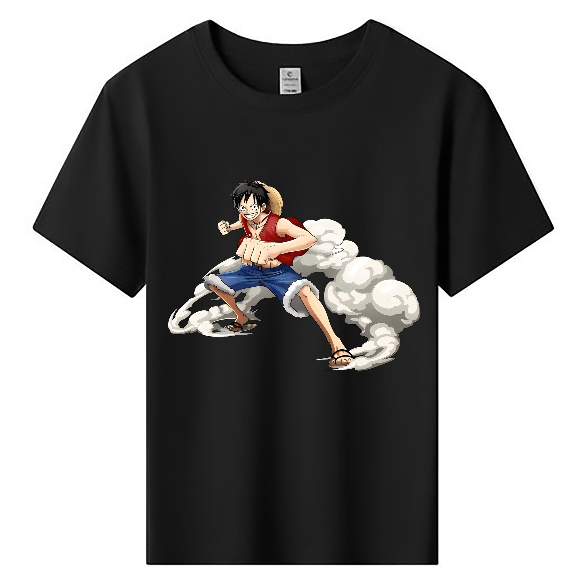 （画像用） ワンピース モンキー・D・ルフィ ONE PIECE Monkey D. Luffy 綿100％キッズTシャツ（フロントプリント）