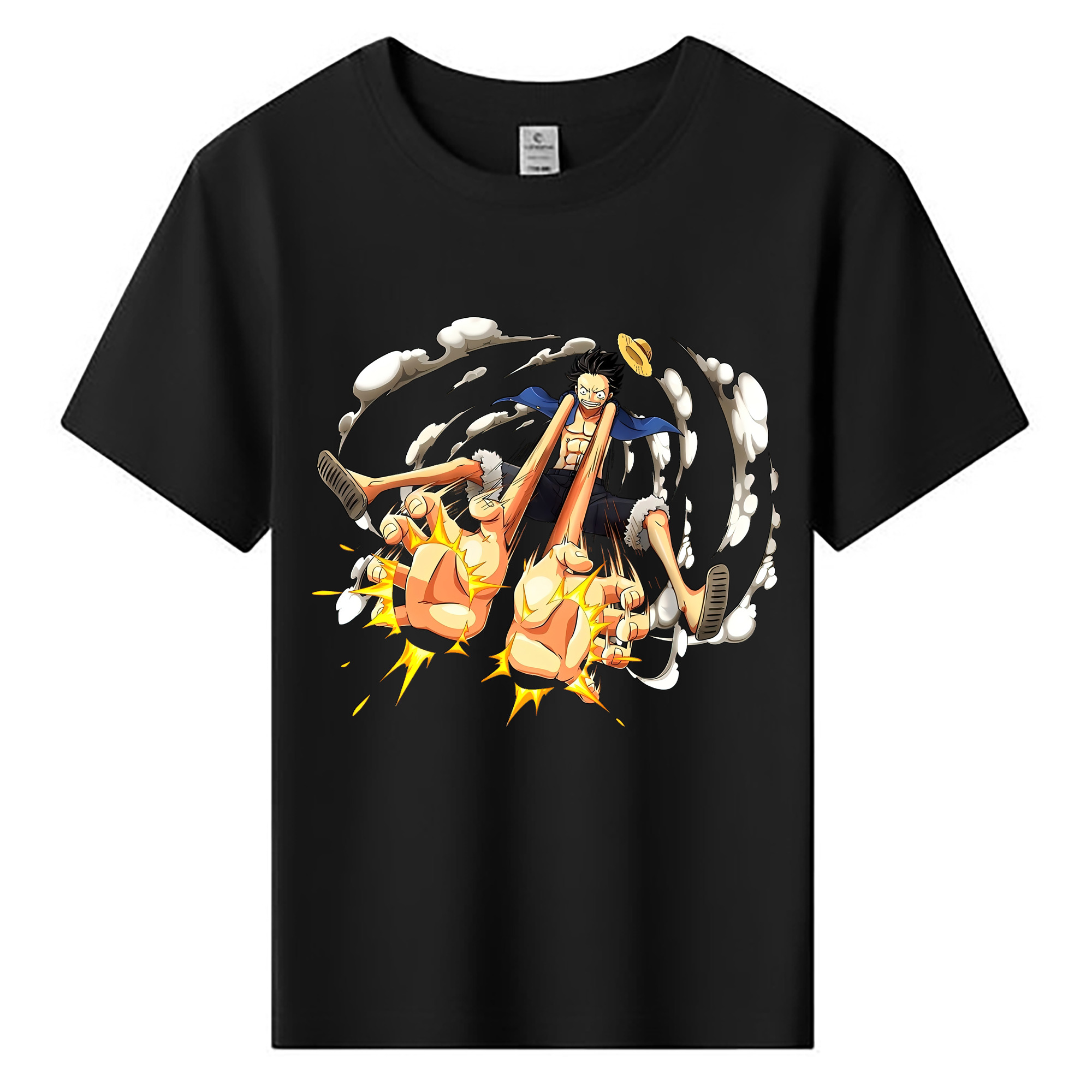 （画像用） ワンピース モンキー・D・ルフィ ONE PIECE Monkey D. Luffy 綿100％キッズTシャツ（フロントプリント）