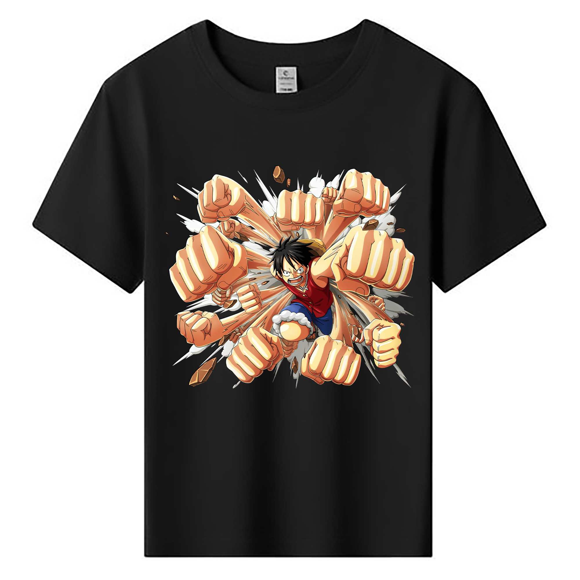 （画像用） ワンピース モンキー・D・ルフィ ONE PIECE Monkey D. Luffy 綿100％キッズTシャツ（フロントプリント）