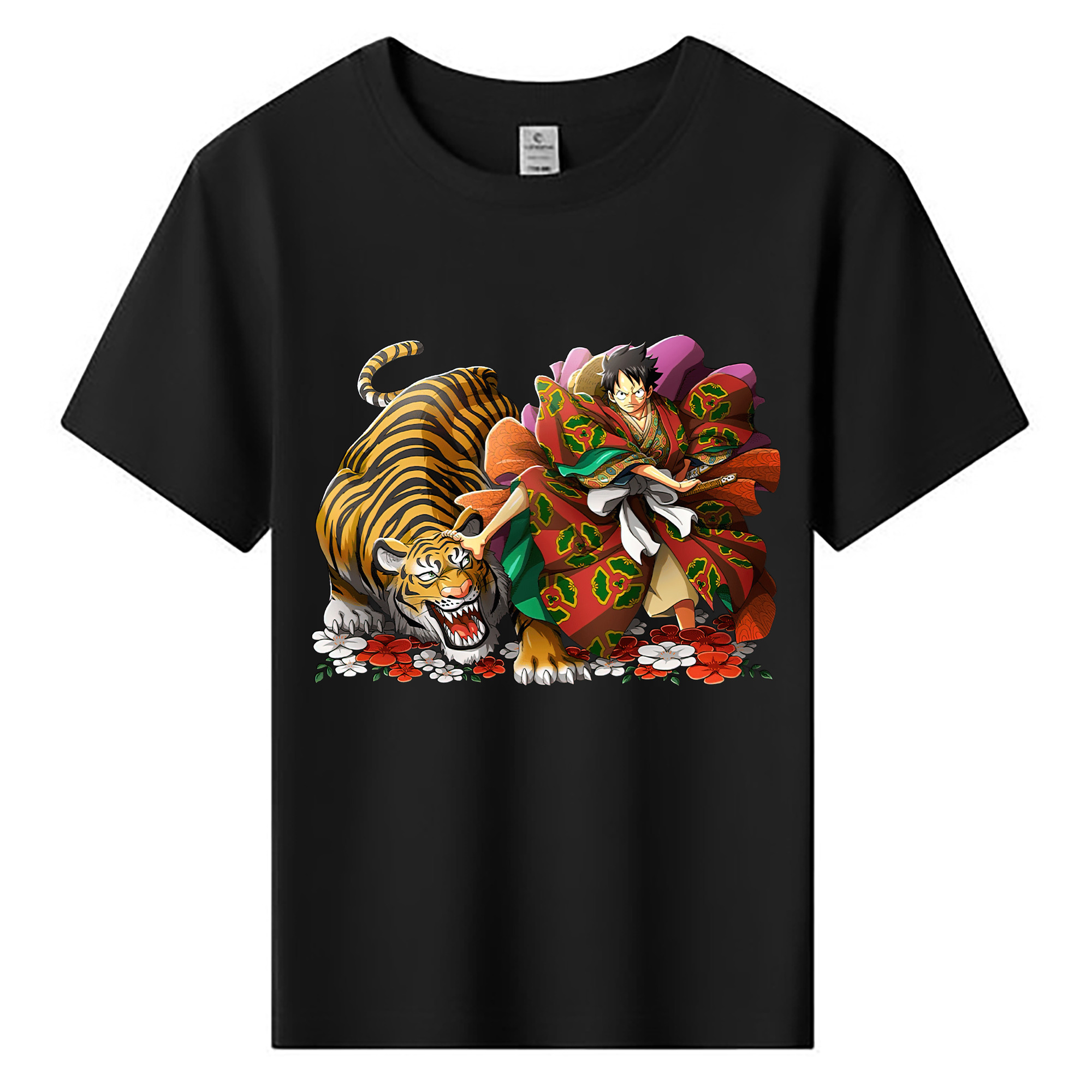 （画像用） ワンピース モンキー・D・ルフィ ONE PIECE Monkey D. Luffy 綿100％キッズTシャツ（フロントプリント）