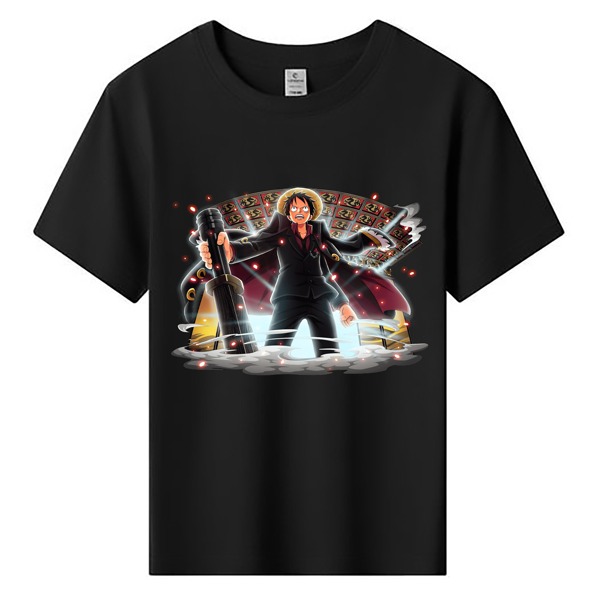 （画像用） ワンピース モンキー・D・ルフィ ONE PIECE Monkey D. Luffy 綿100％キッズTシャツ（フロントプリント）
