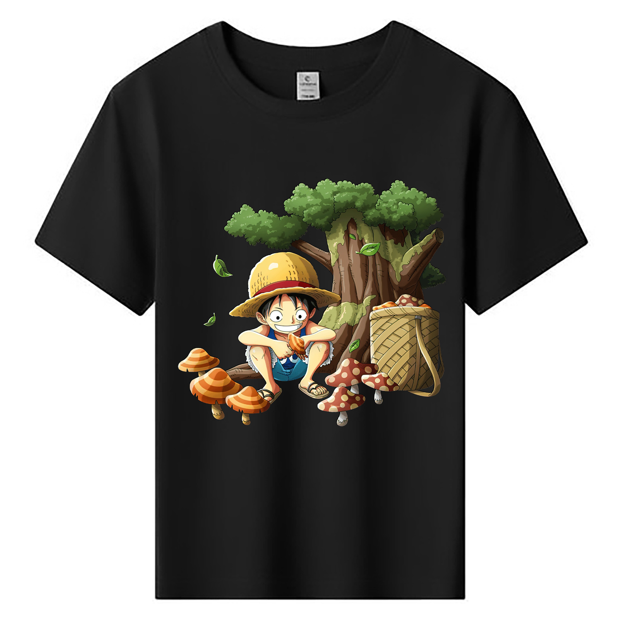 （画像用） ワンピース モンキー・D・ルフィ ONE PIECE Monkey D. Luffy 綿100％キッズTシャツ（フロントプリント）