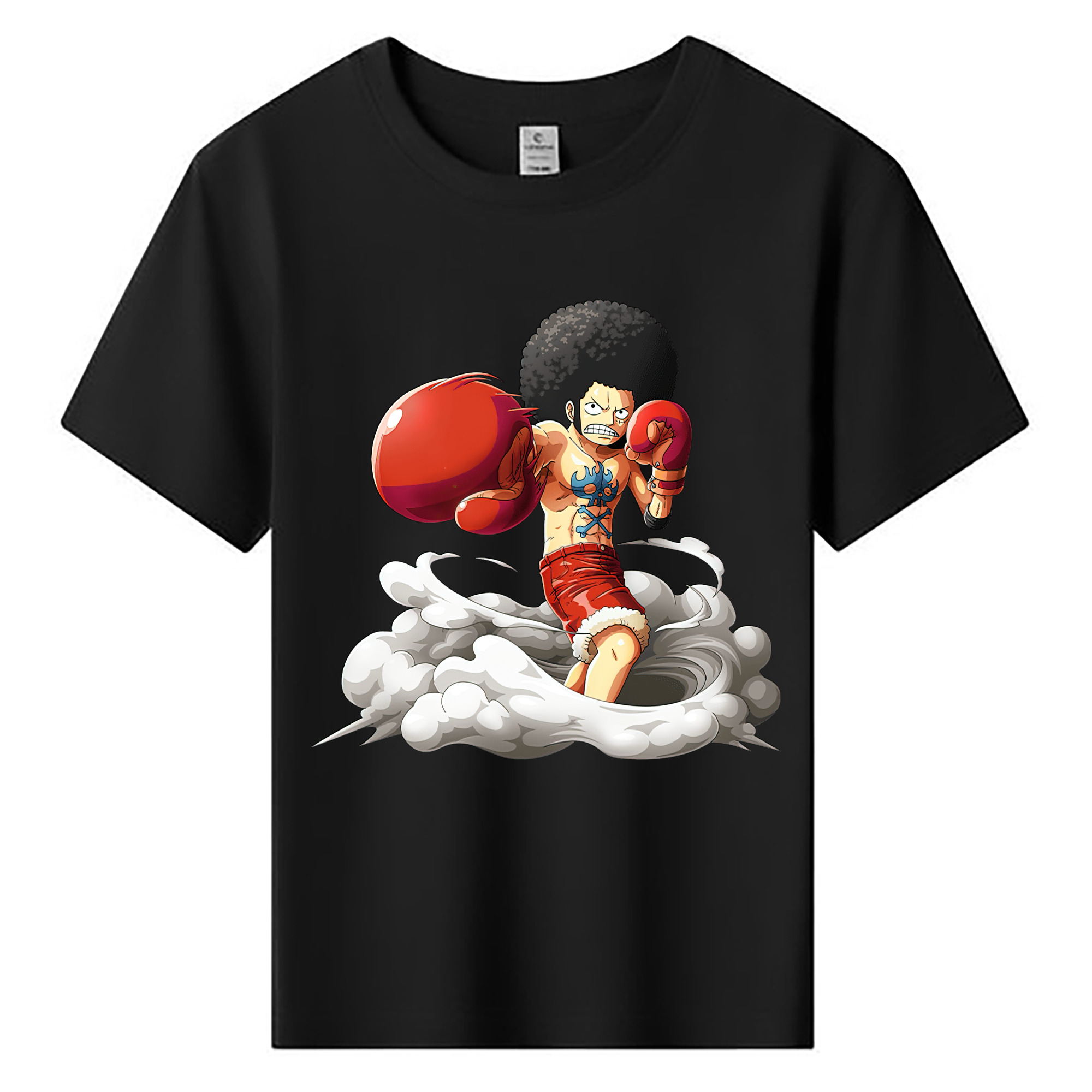 ワンピース モンキー・D・ルフィ ONE PIECE Monkey D. Luffy 綿100％キッズTシャツ（フロントプリント）