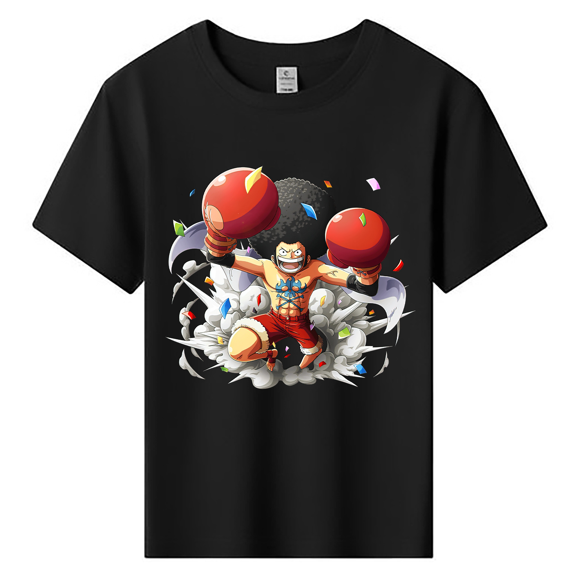 ワンピース モンキー・D・ルフィ ONE PIECE Monkey D. Luffy 綿100％キッズTシャツ（フロントプリント）
