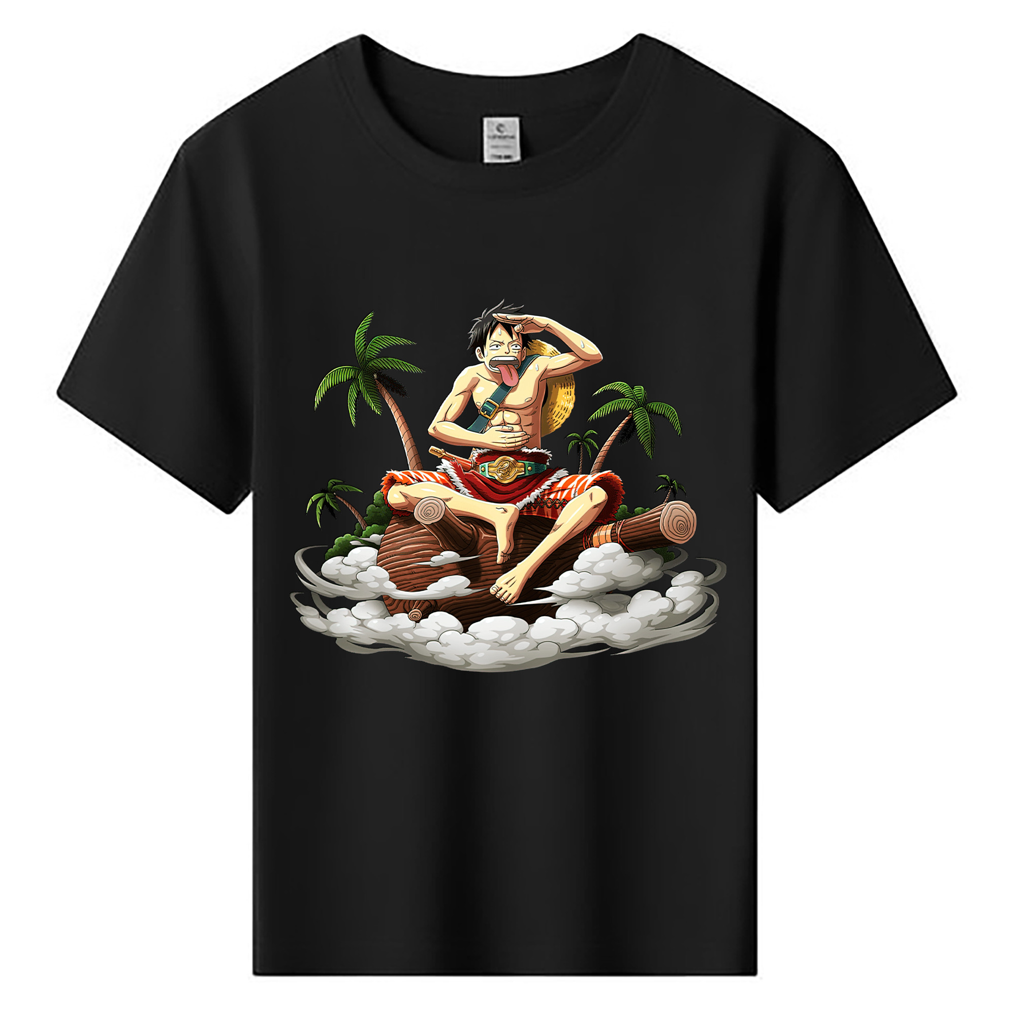 ワンピース モンキー・D・ルフィ ONE PIECE Monkey D. Luffy 綿100％キッズTシャツ（フロントプリント）