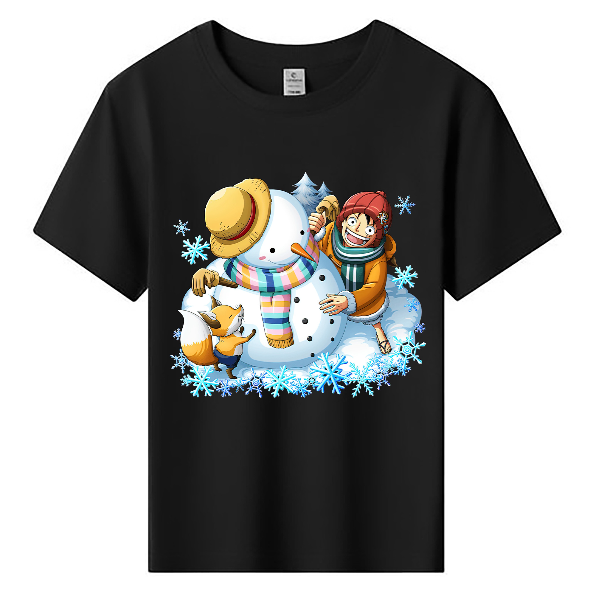 ワンピース モンキー・D・ルフィ ONE PIECE Monkey D. Luffy 綿100％キッズTシャツ（フロントプリント）
