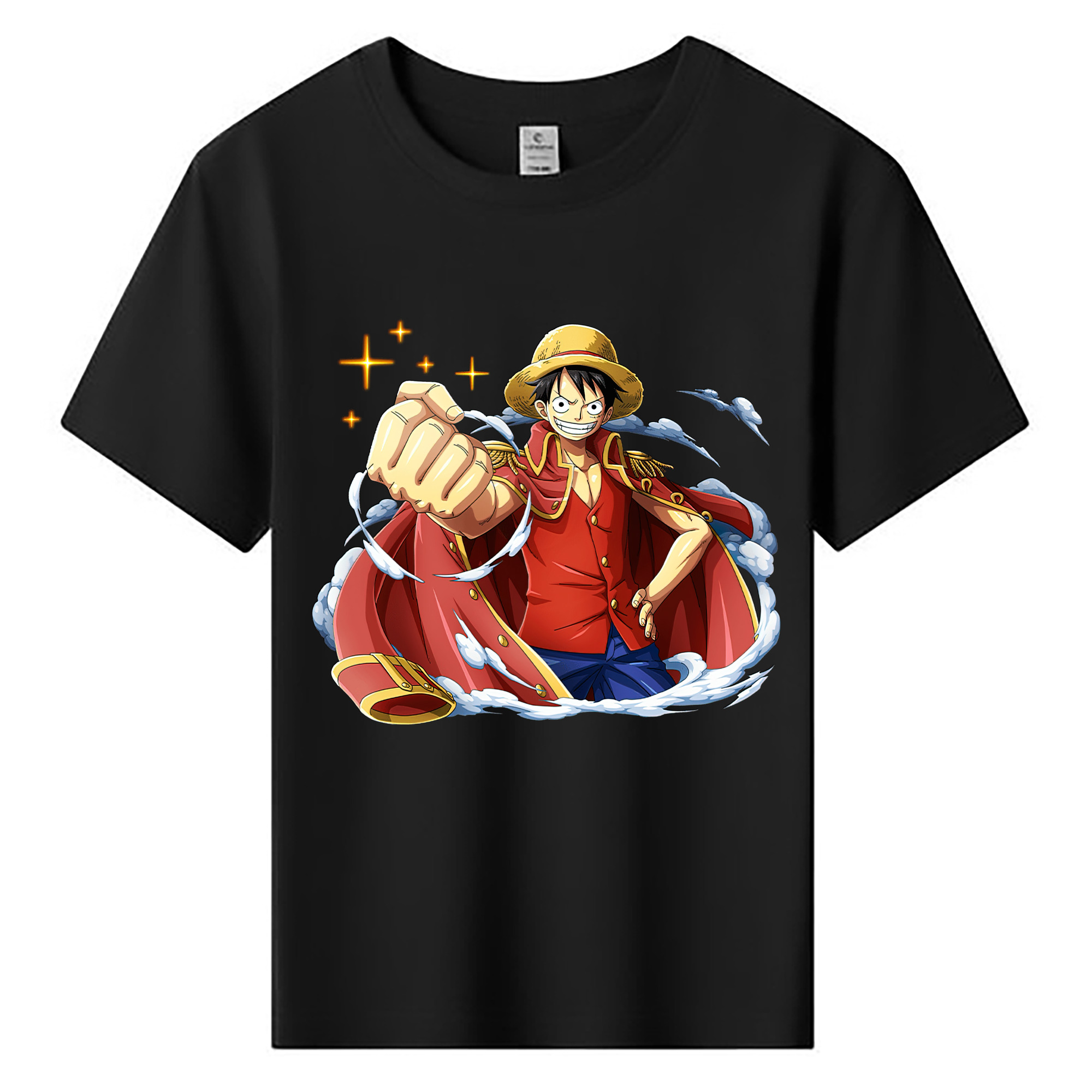 ワンピース モンキー・D・ルフィ ONE PIECE Monkey D. Luffy 綿100％キッズTシャツ（フロントプリント）