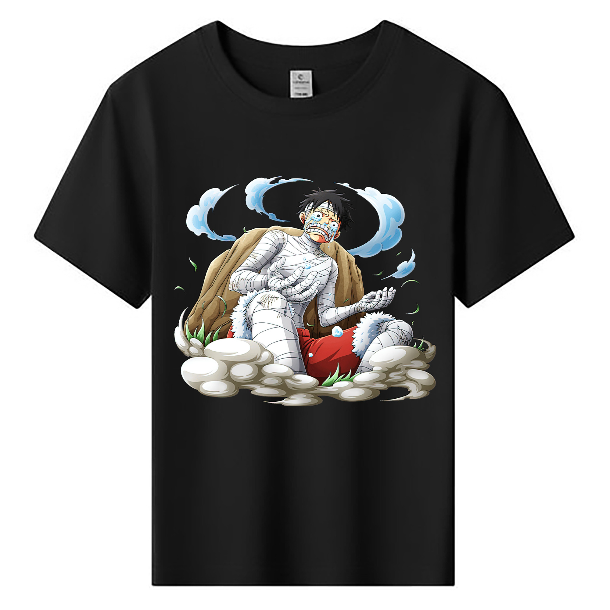 ワンピース モンキー・D・ルフィ ONE PIECE Monkey D. Luffy 綿100％キッズTシャツ（フロントプリント）