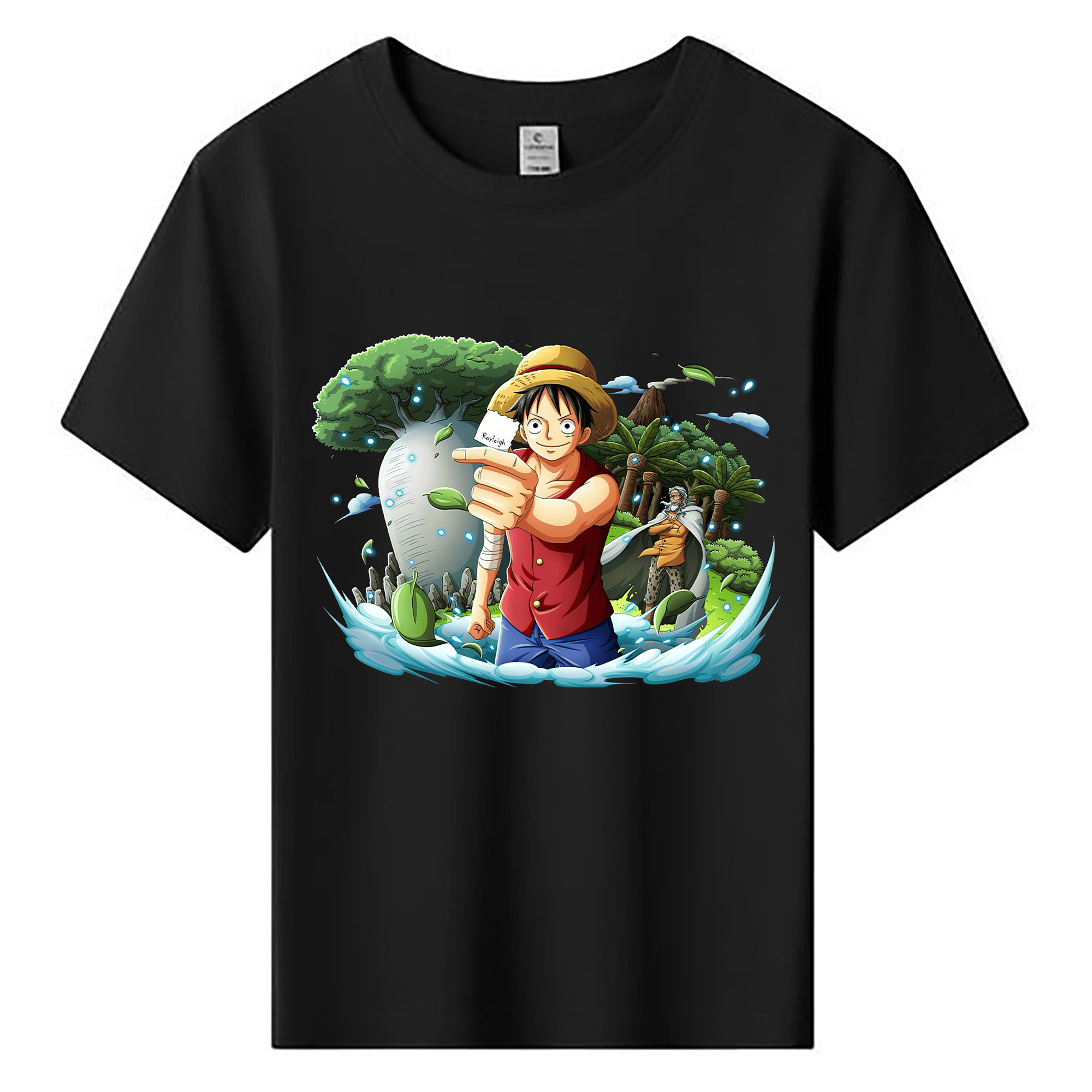 ワンピース モンキー・D・ルフィ ONE PIECE Monkey D. Luffy 綿100％キッズTシャツ（フロントプリント）