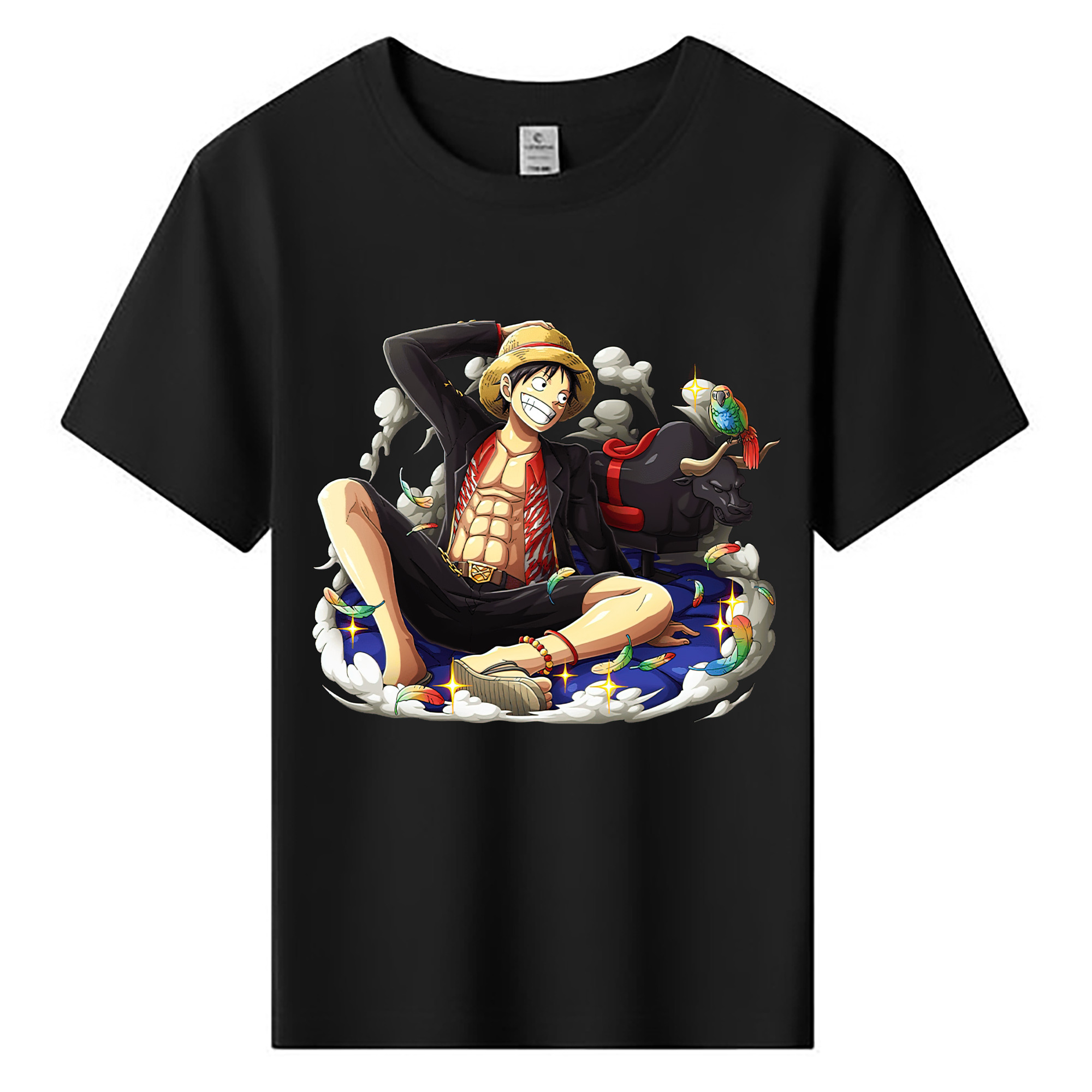 ワンピース モンキー・D・ルフィ ONE PIECE Monkey D. Luffy 綿100％キッズTシャツ（フロントプリント）