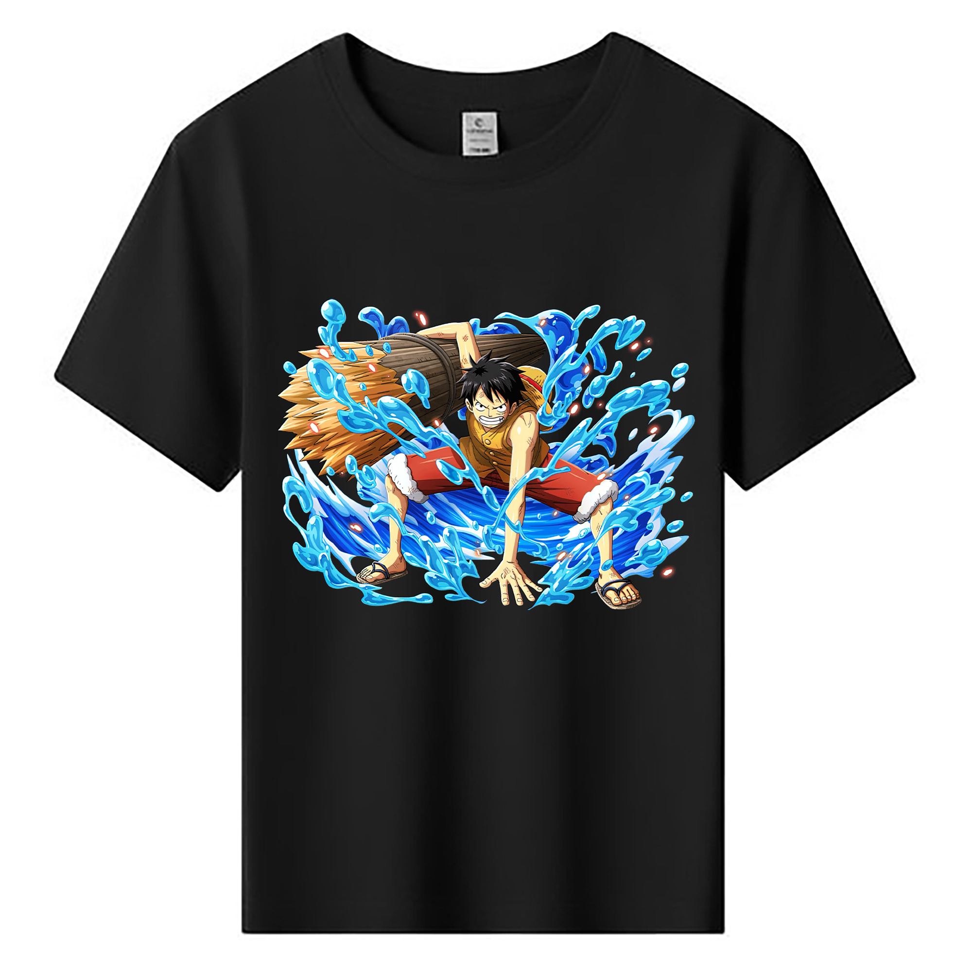 ワンピース モンキー・D・ルフィ ONE PIECE Monkey D. Luffy 綿100％キッズTシャツ（フロントプリント）