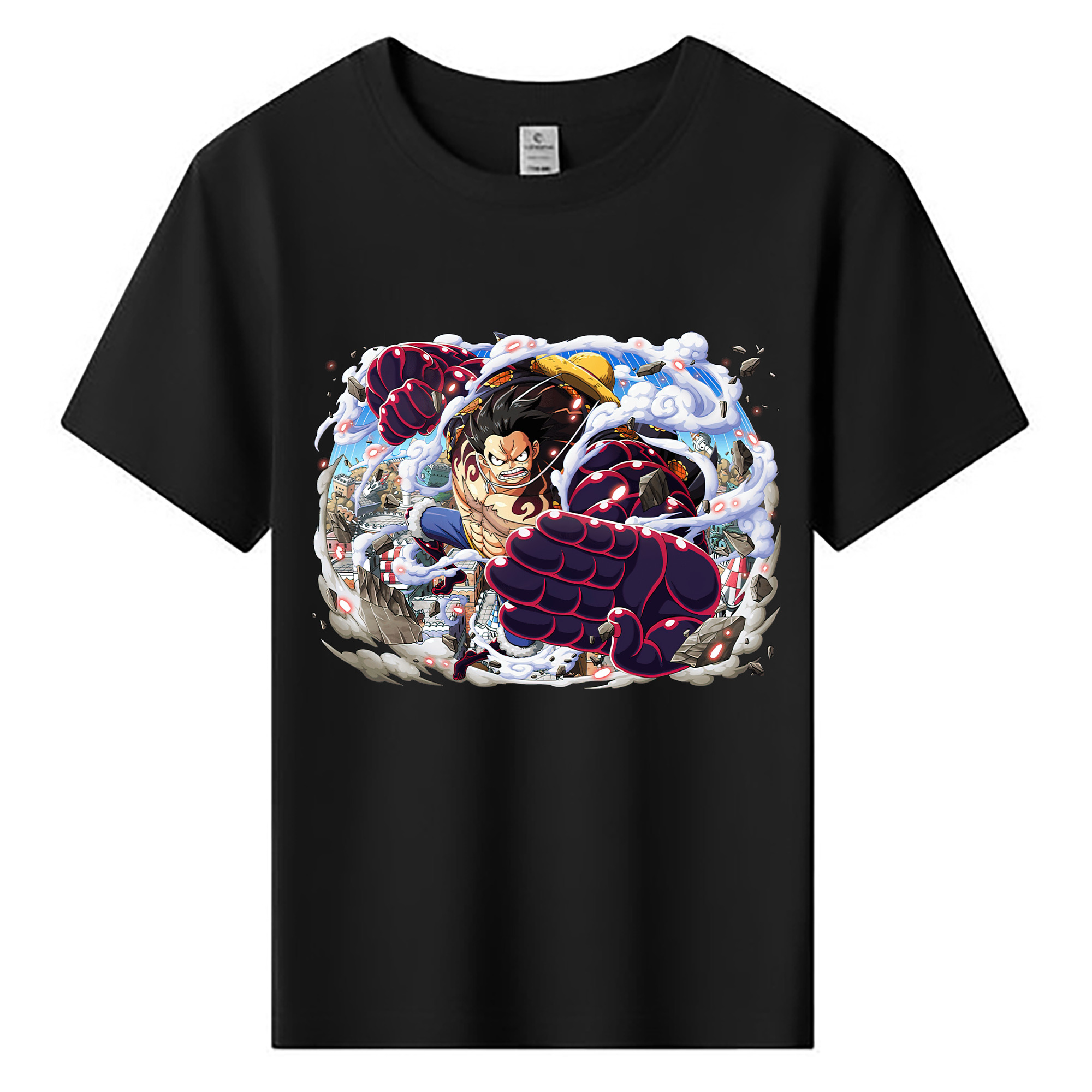 ワンピース モンキー・D・ルフィ ONE PIECE Monkey D. Luffy 綿100％キッズTシャツ（フロントプリント）