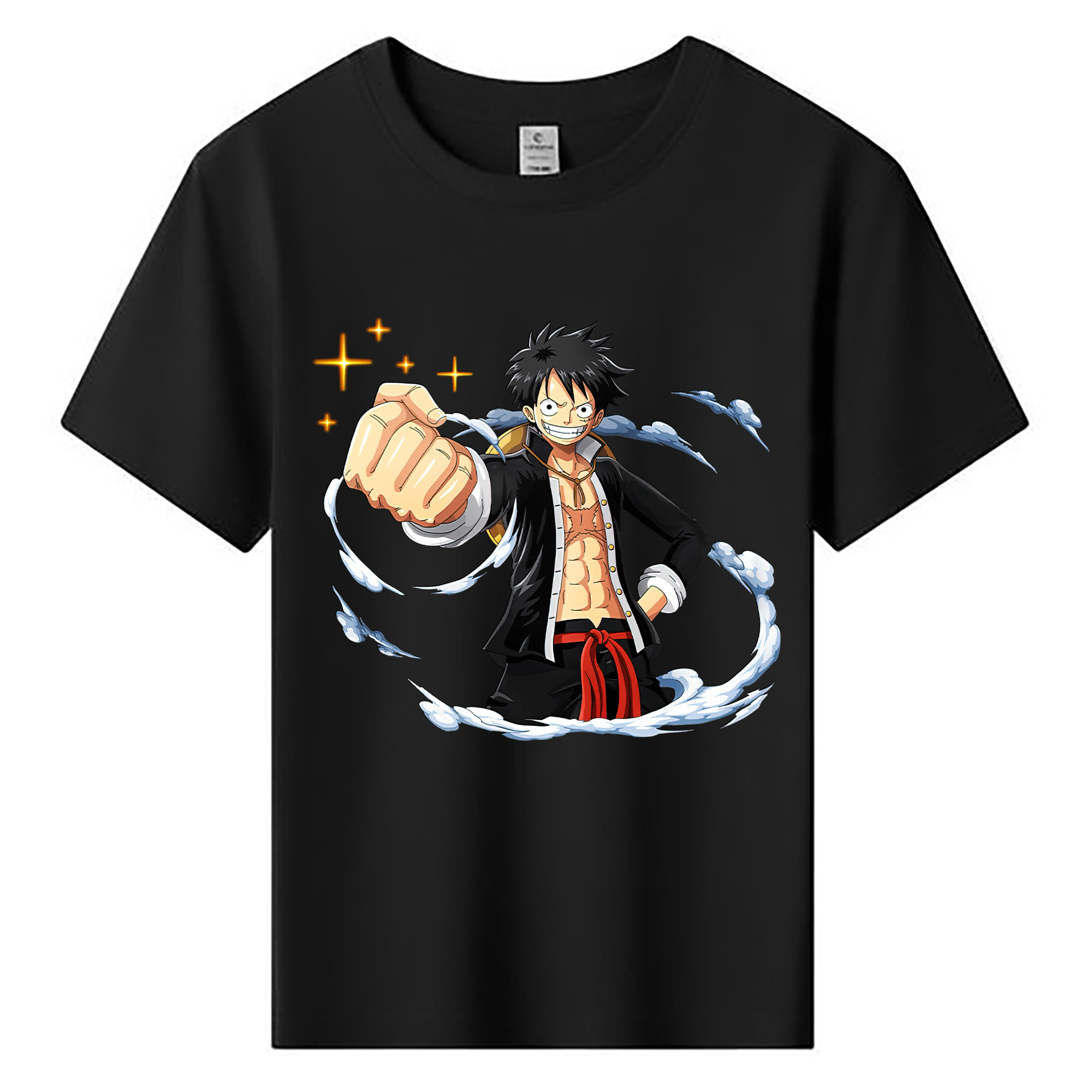 ワンピース モンキー・D・ルフィ ONE PIECE Monkey D. Luffy 綿100％キッズTシャツ（フロントプリント）