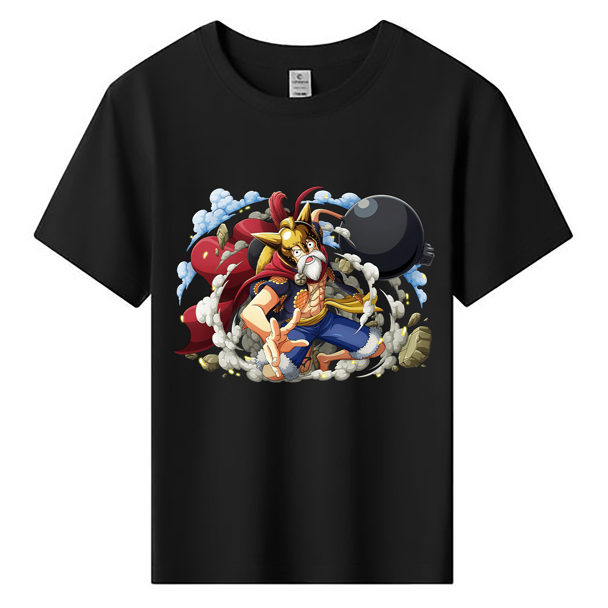 ワンピース モンキー・D・ルフィ ONE PIECE Monkey D. Luffy 綿100％キッズTシャツ（フロントプリント）