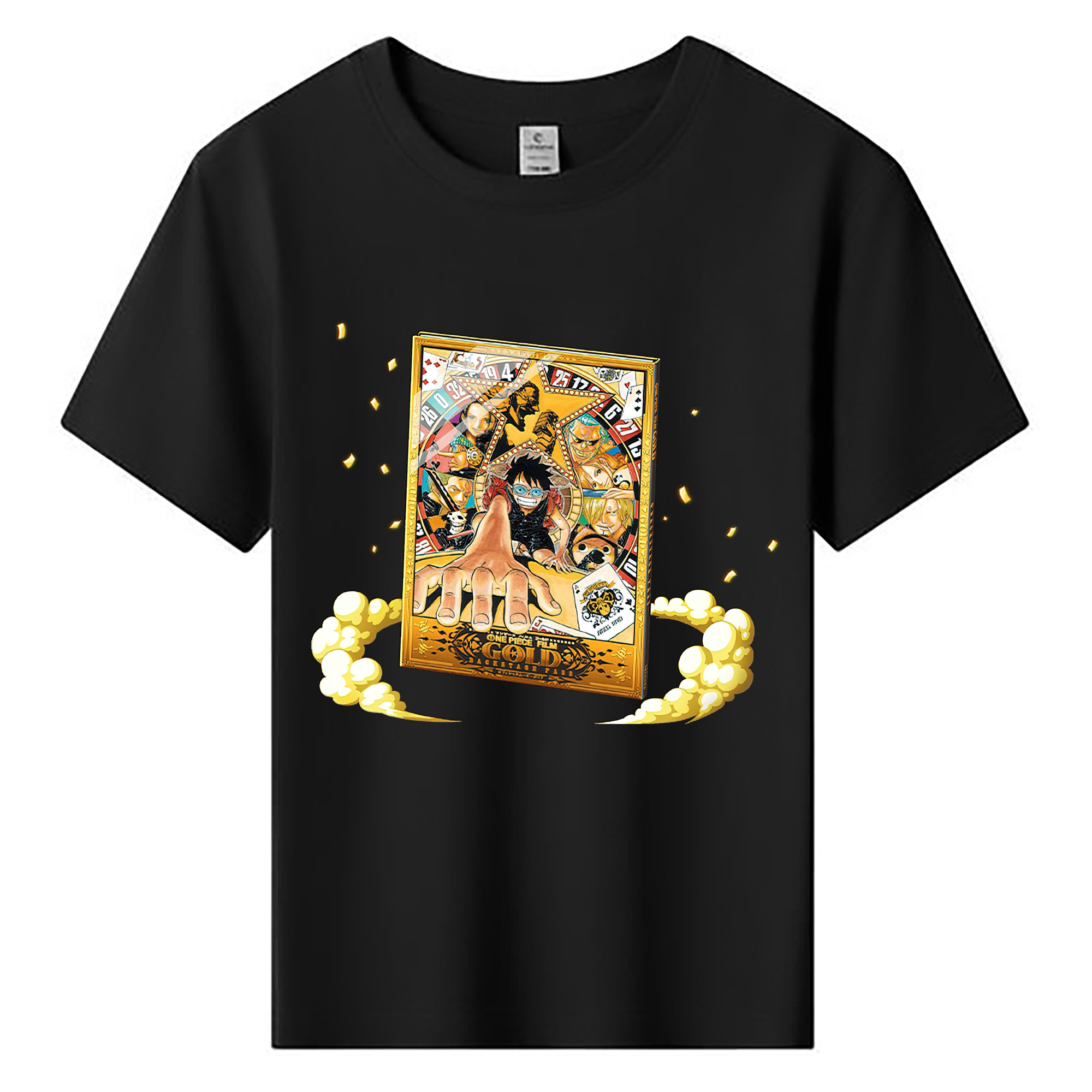 ワンピース モンキー・D・ルフィ ONE PIECE Monkey D. Luffy 綿100％キッズTシャツ（フロントプリント）