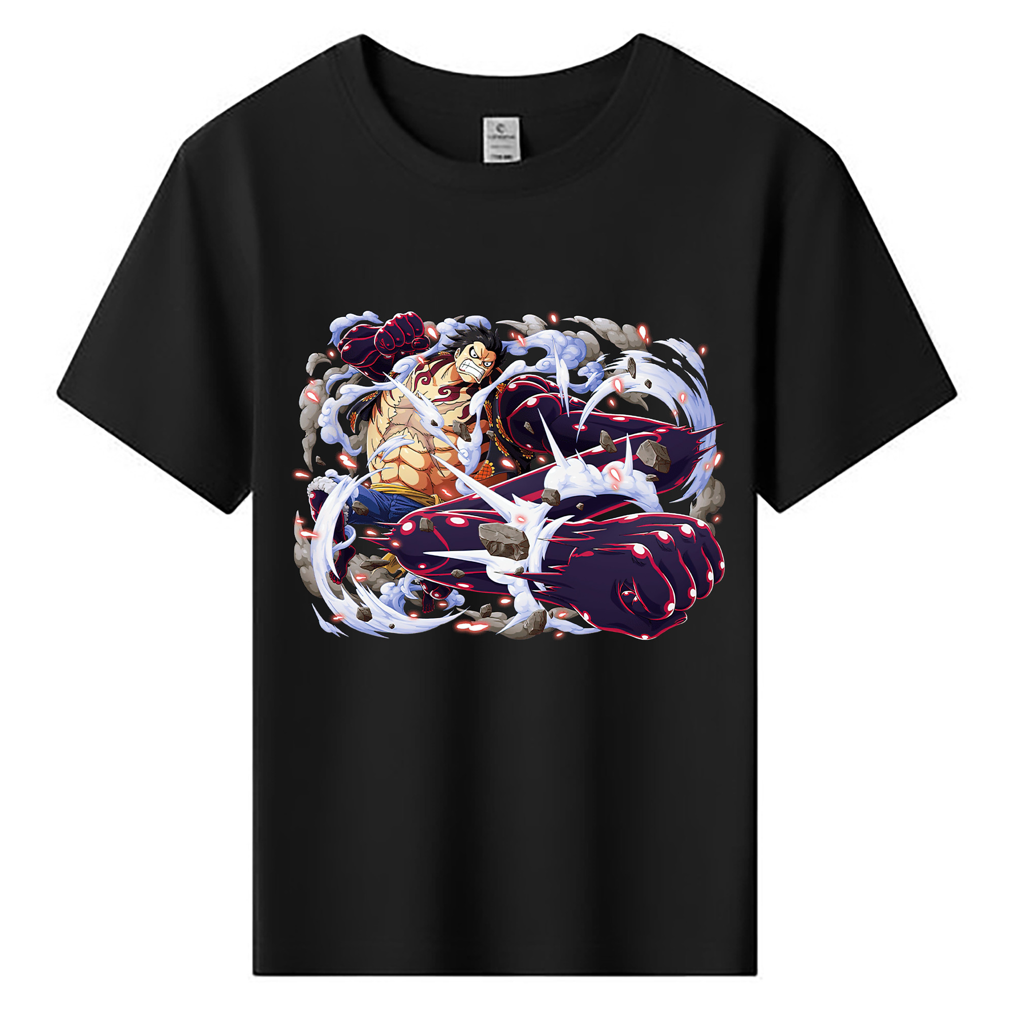 ワンピース モンキー・D・ルフィ ONE PIECE Monkey D. Luffy 綿100％キッズTシャツ（フロントプリント）
