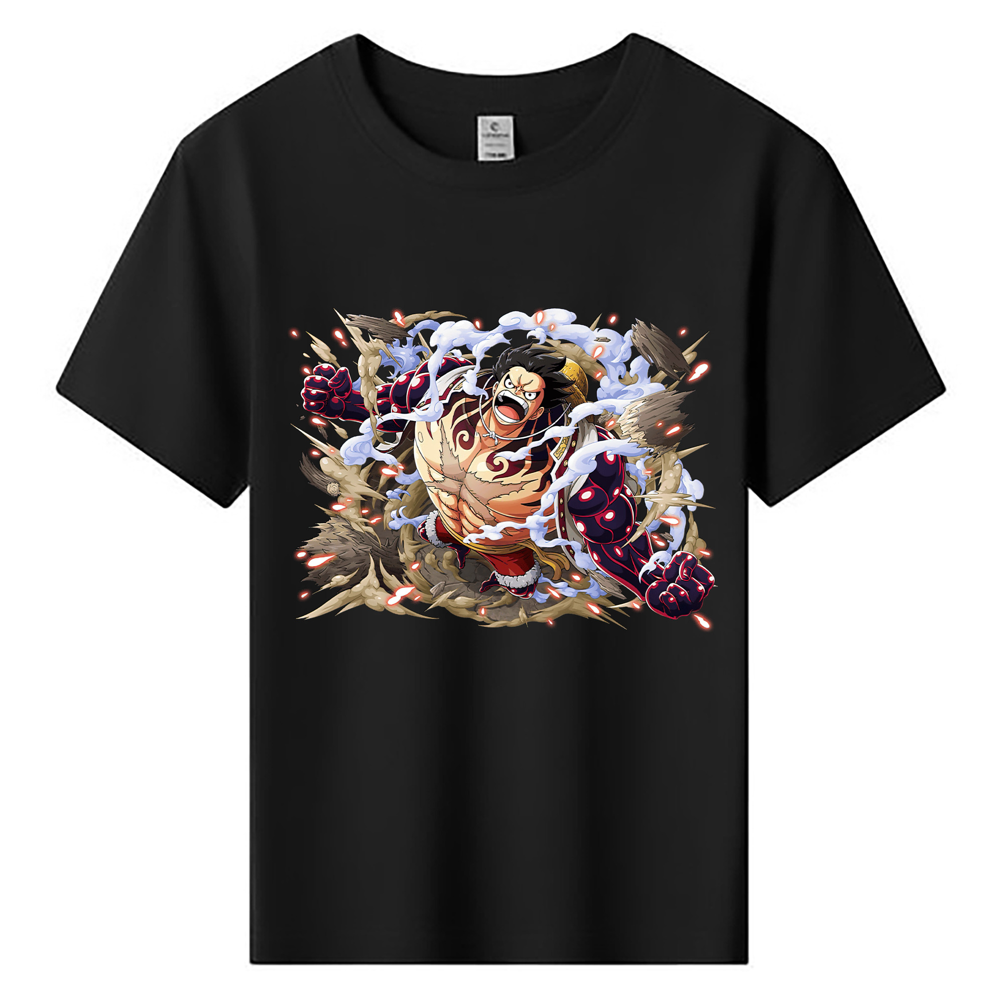 ワンピース モンキー・D・ルフィ ONE PIECE Monkey D. Luffy 綿100％キッズTシャツ（フロントプリント）