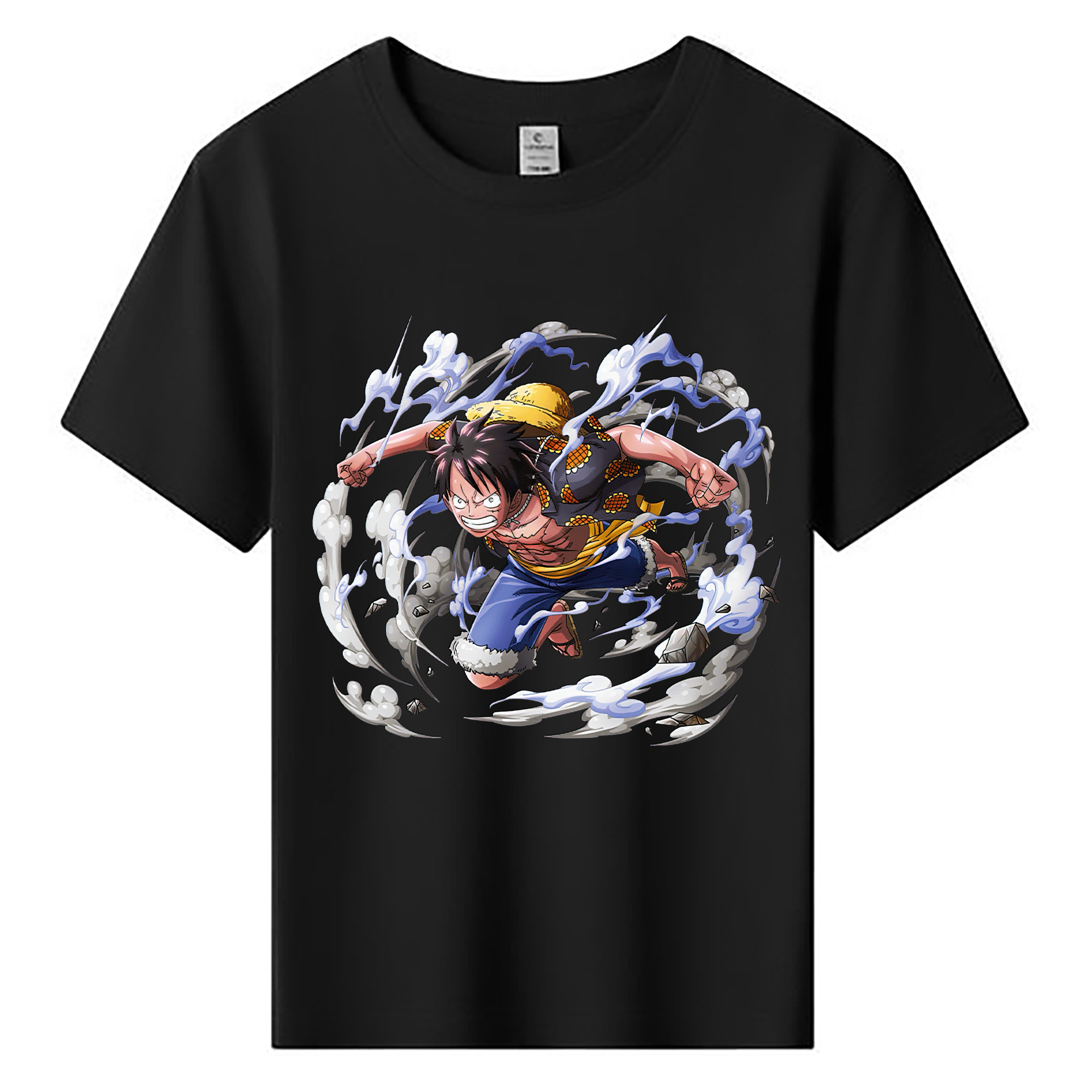 ワンピース モンキー・D・ルフィ ONE PIECE Monkey D. Luffy 綿100％キッズTシャツ（フロントプリント）