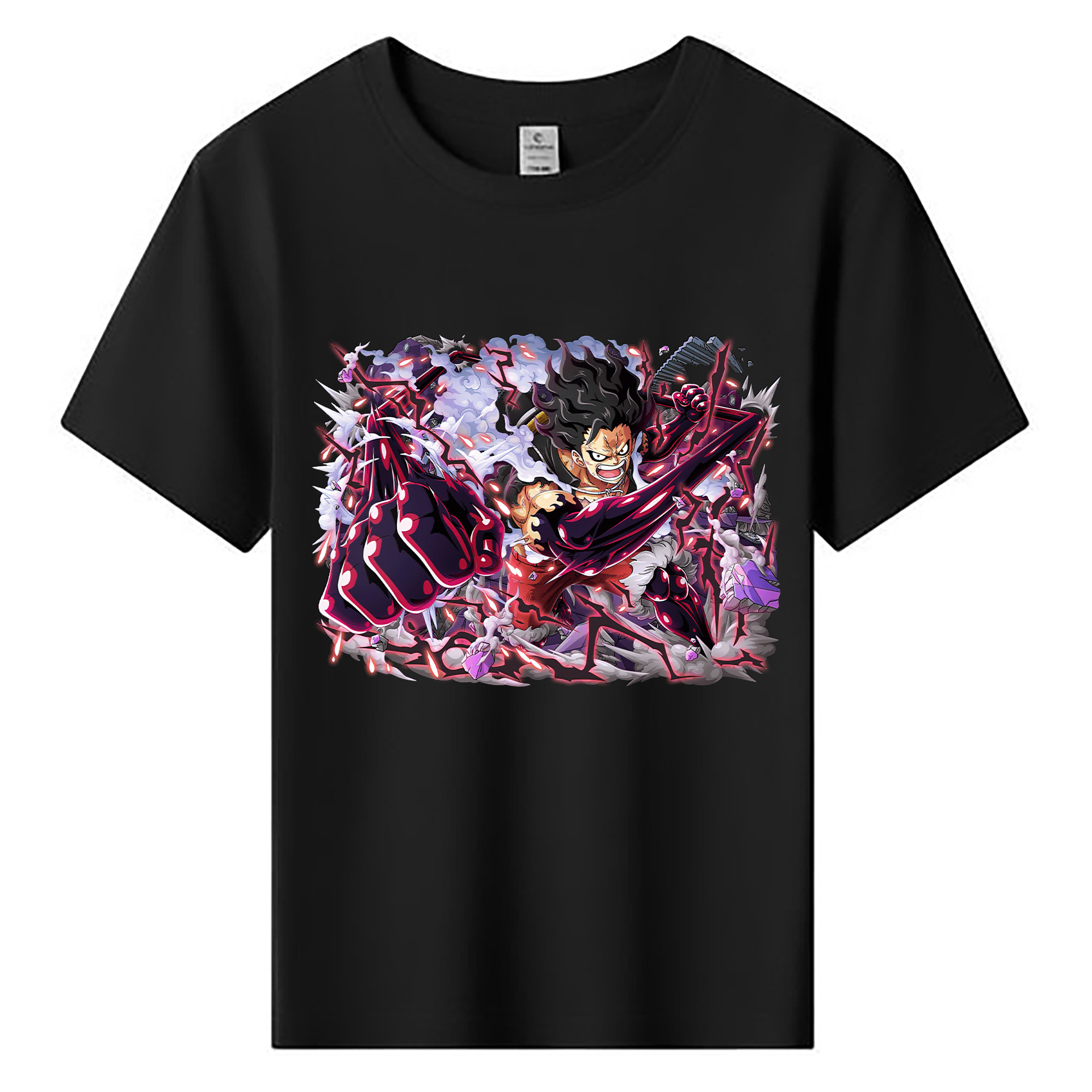 ワンピース モンキー・D・ルフィ ONE PIECE Monkey D. Luffy 綿100％キッズTシャツ（フロントプリント）