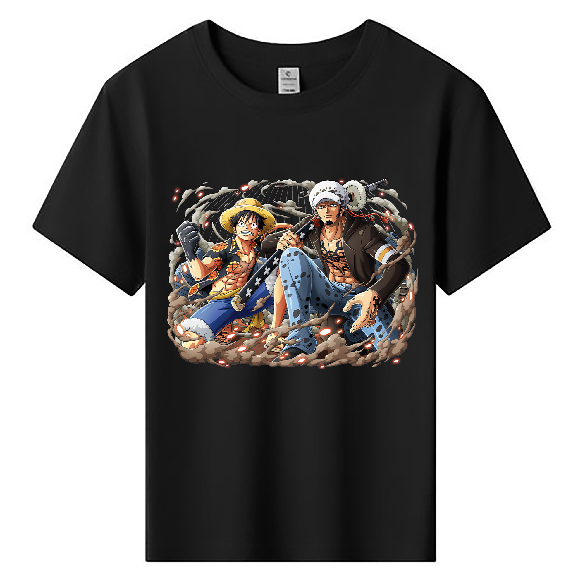 ワンピース モンキー・D・ルフィ ONE PIECE Monkey D. Luffy 綿100％キッズTシャツ（フロントプリント）