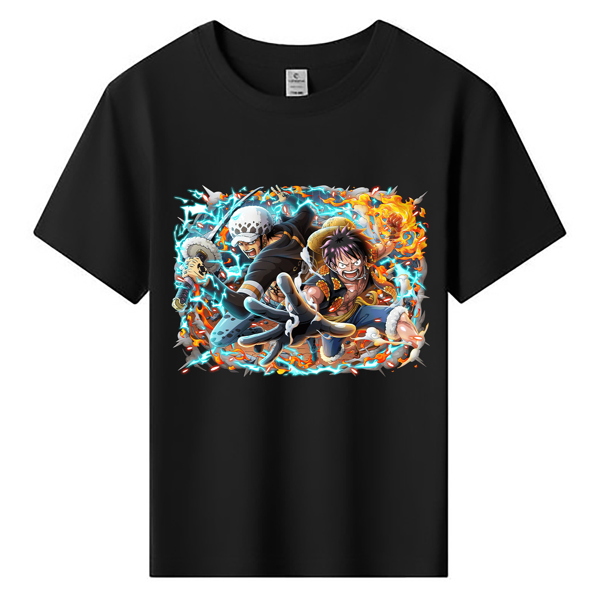 ワンピース モンキー・D・ルフィ ONE PIECE Monkey D. Luffy 綿100％キッズTシャツ（フロントプリント）