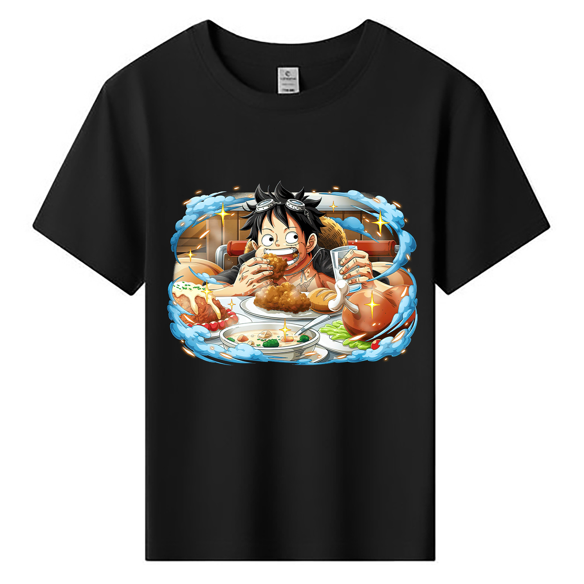 ワンピース モンキー・D・ルフィ ONE PIECE Monkey D. Luffy 綿100％キッズTシャツ（フロントプリント）