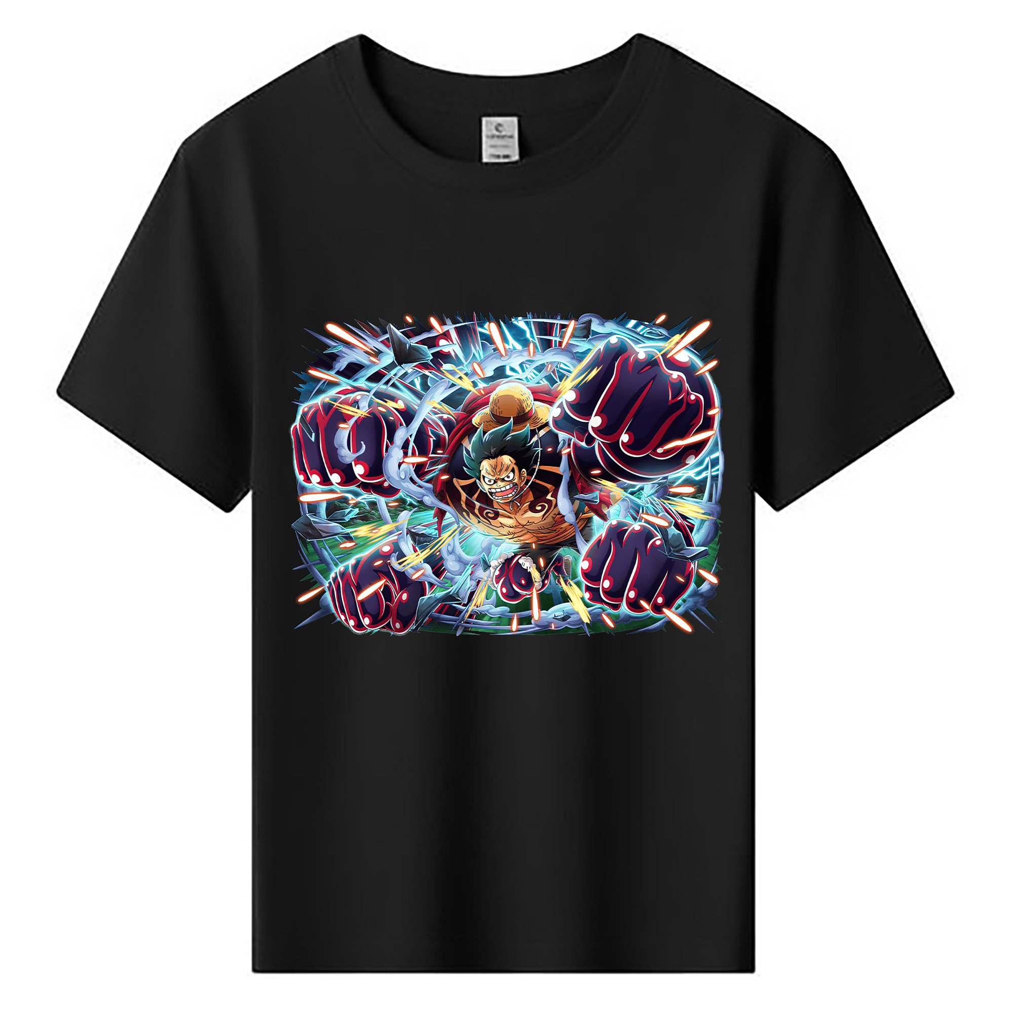 ワンピース モンキー・D・ルフィ ONE PIECE Monkey D. Luffy 綿100％キッズTシャツ（フロントプリント）