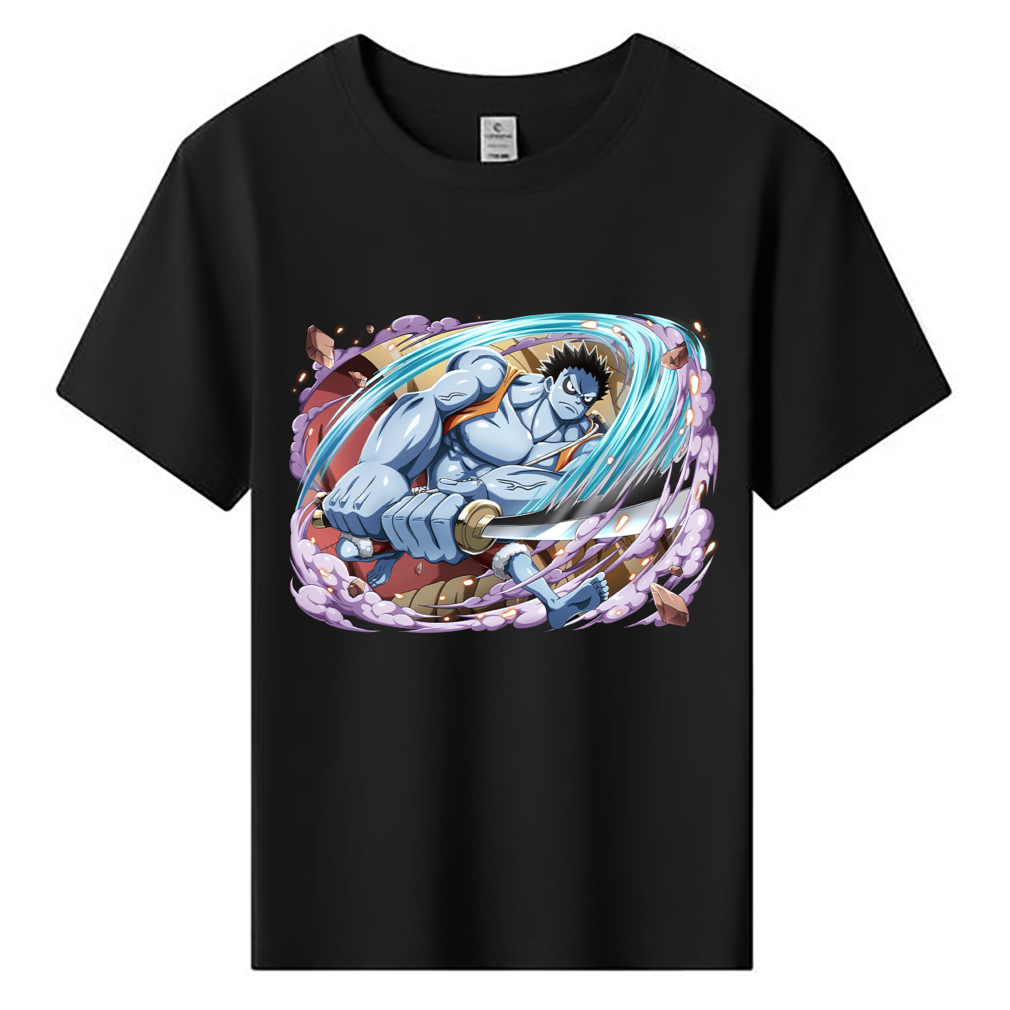 ワンピース モンキー・D・ルフィ ONE PIECE Monkey D. Luffy 綿100％キッズTシャツ（フロントプリント）
