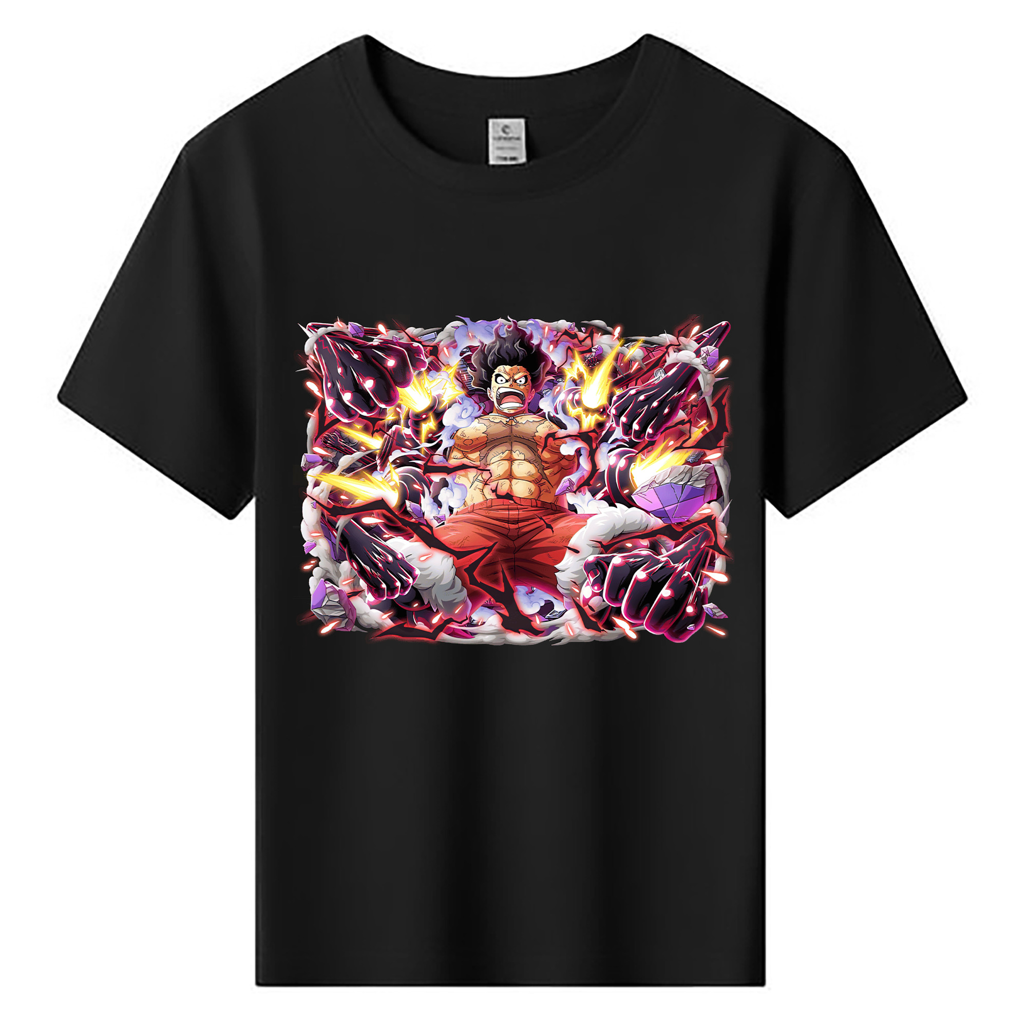 ワンピース モンキー・D・ルフィ ONE PIECE Monkey D. Luffy 綿100％キッズTシャツ（フロントプリント）