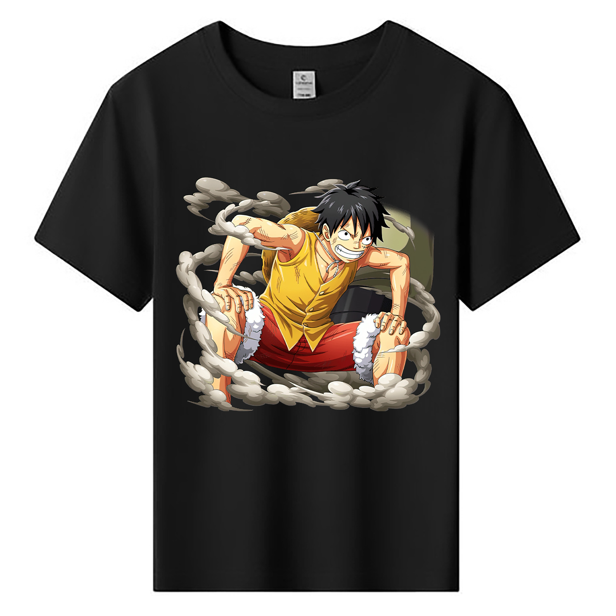 ワンピース モンキー・D・ルフィ ONE PIECE Monkey D. Luffy 綿100％キッズTシャツ（フロントプリント）